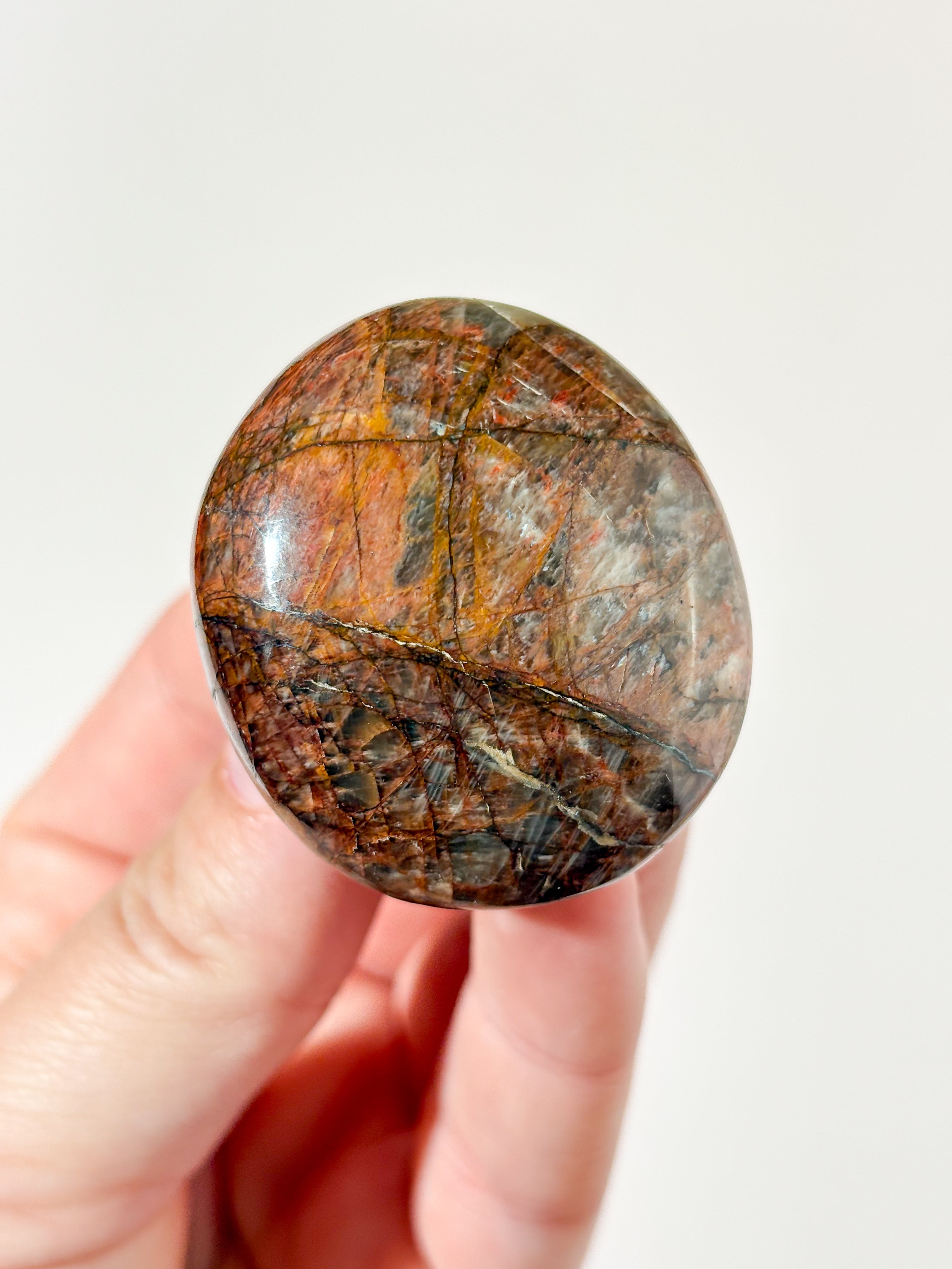 Rød Månesten Palmstone (Nr. 5)