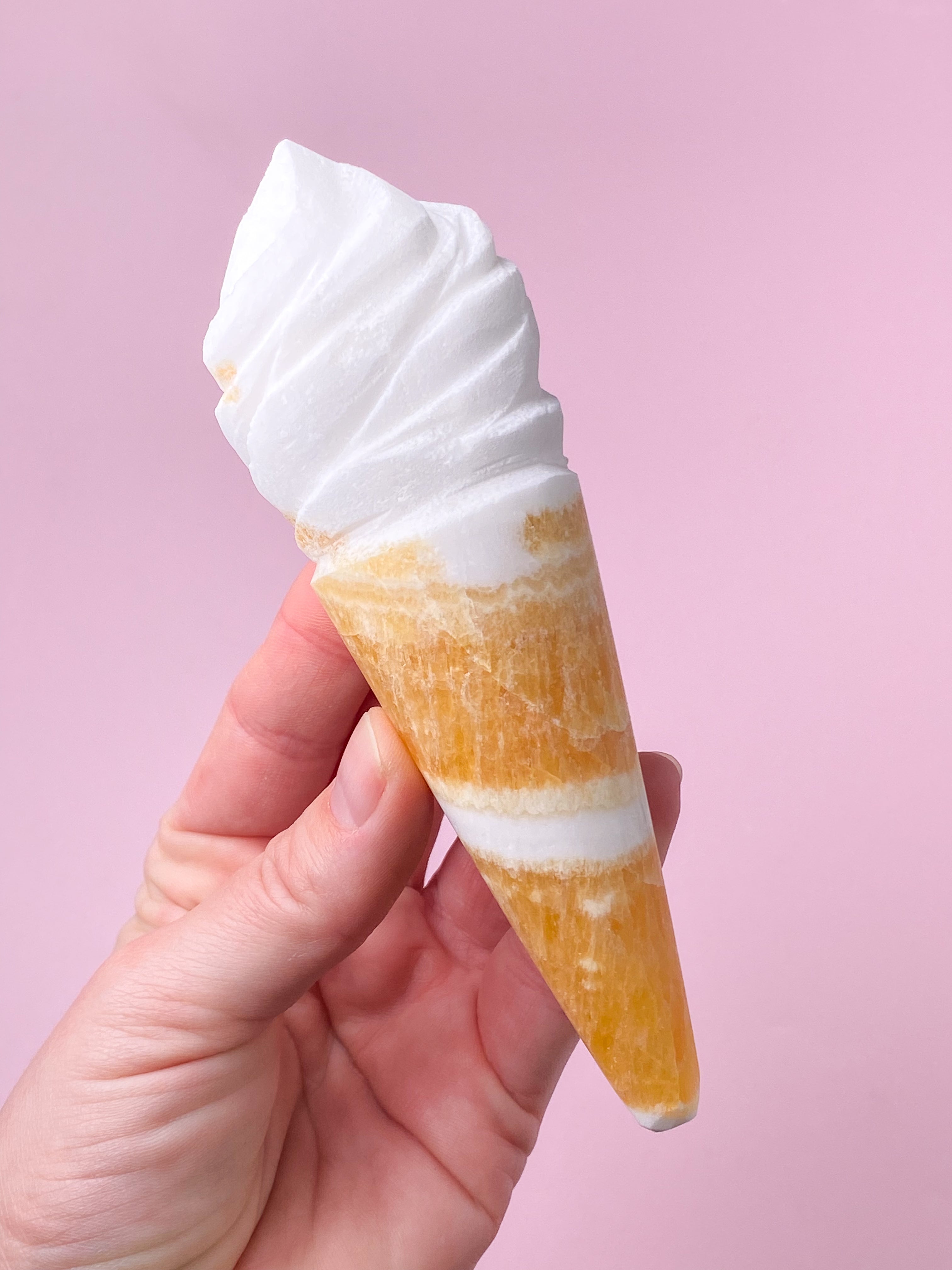 Orange Calcit Is Med Bånd (Nr. 12)