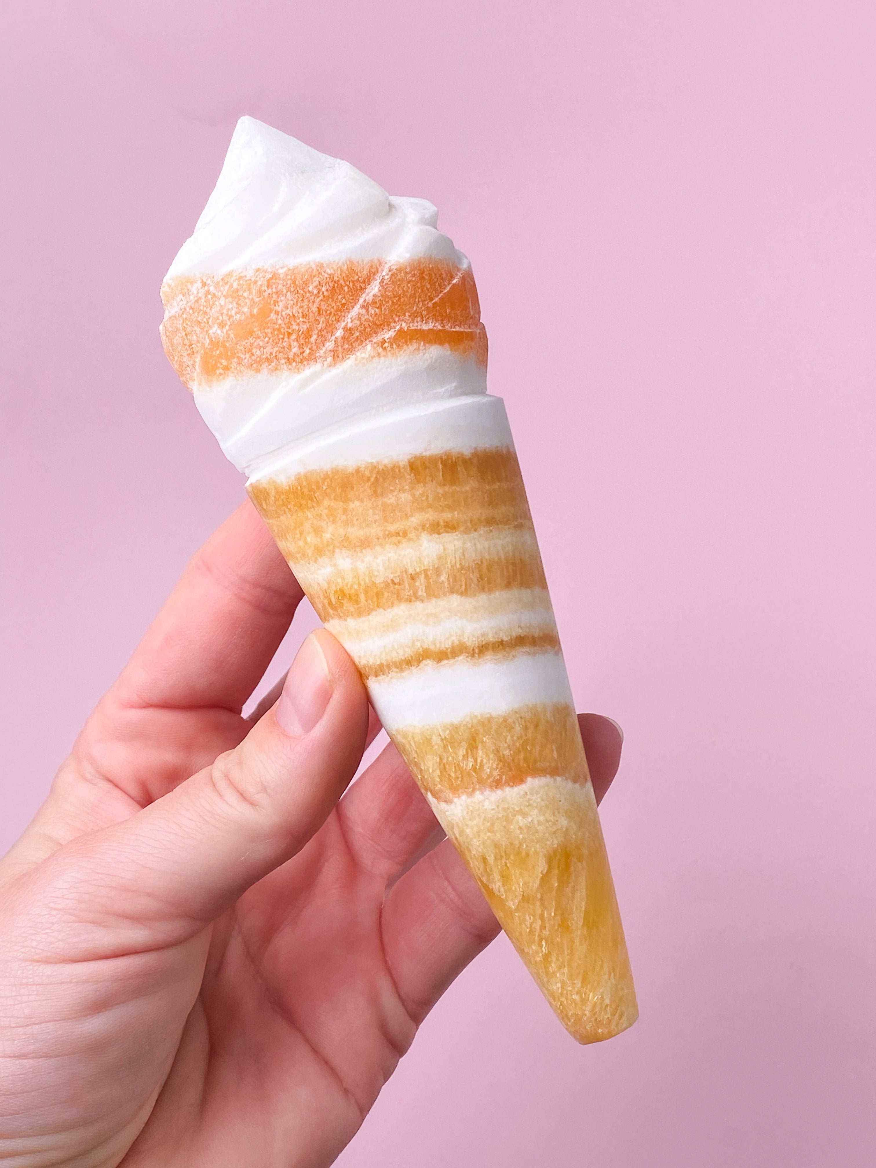 Orange Calcit Is Med Bånd (Nr. 13)