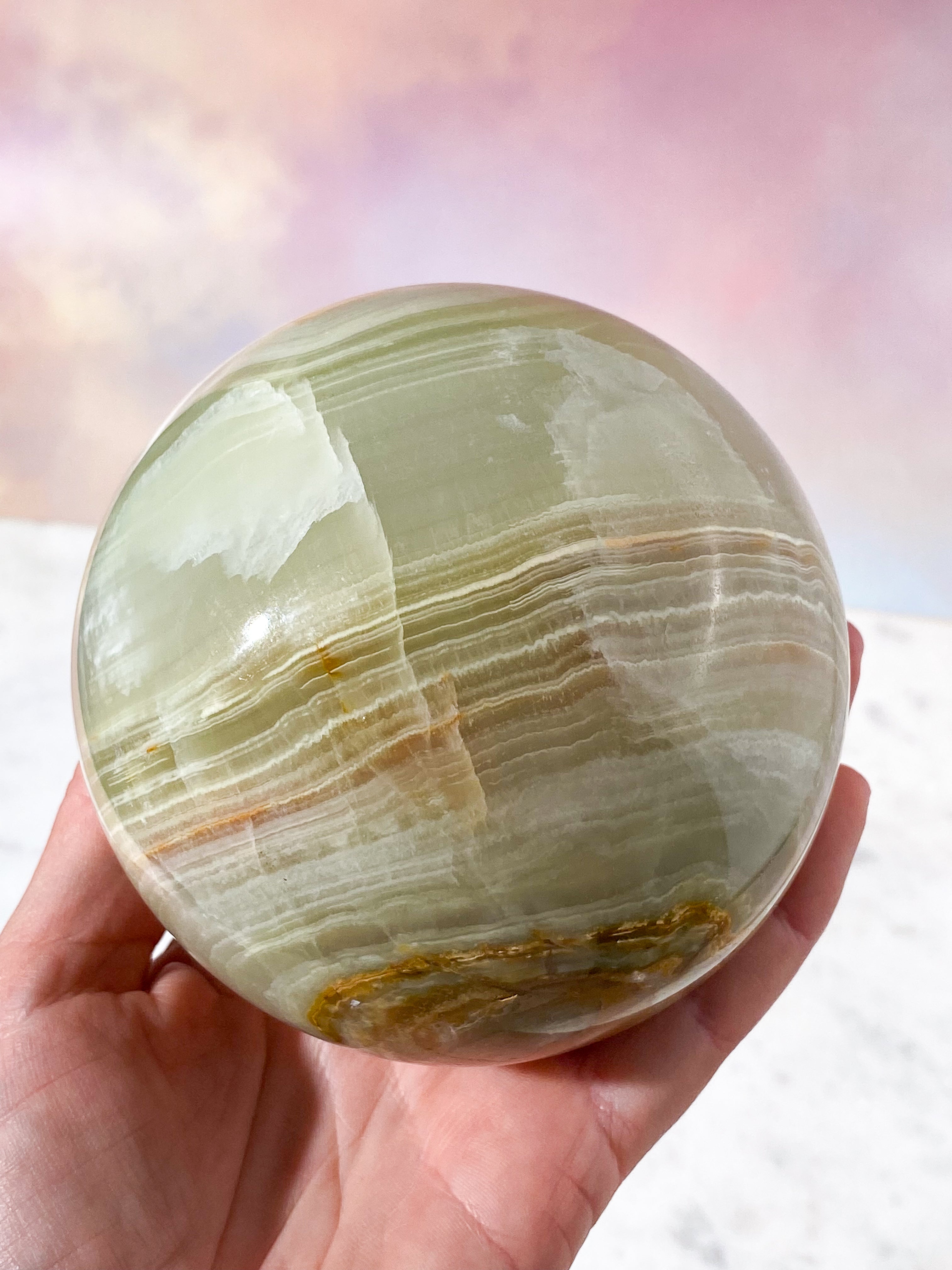 Stor Grøn Onyx Kugle (Nr. 2)