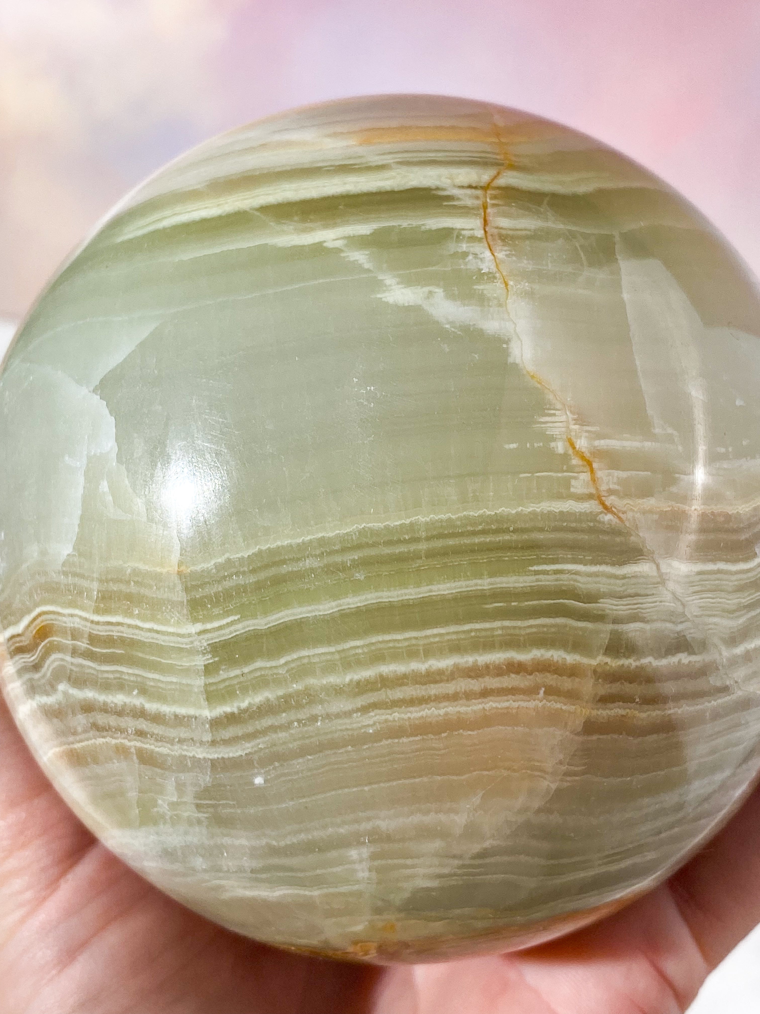 Stor Grøn Onyx Kugle (Nr. 2)