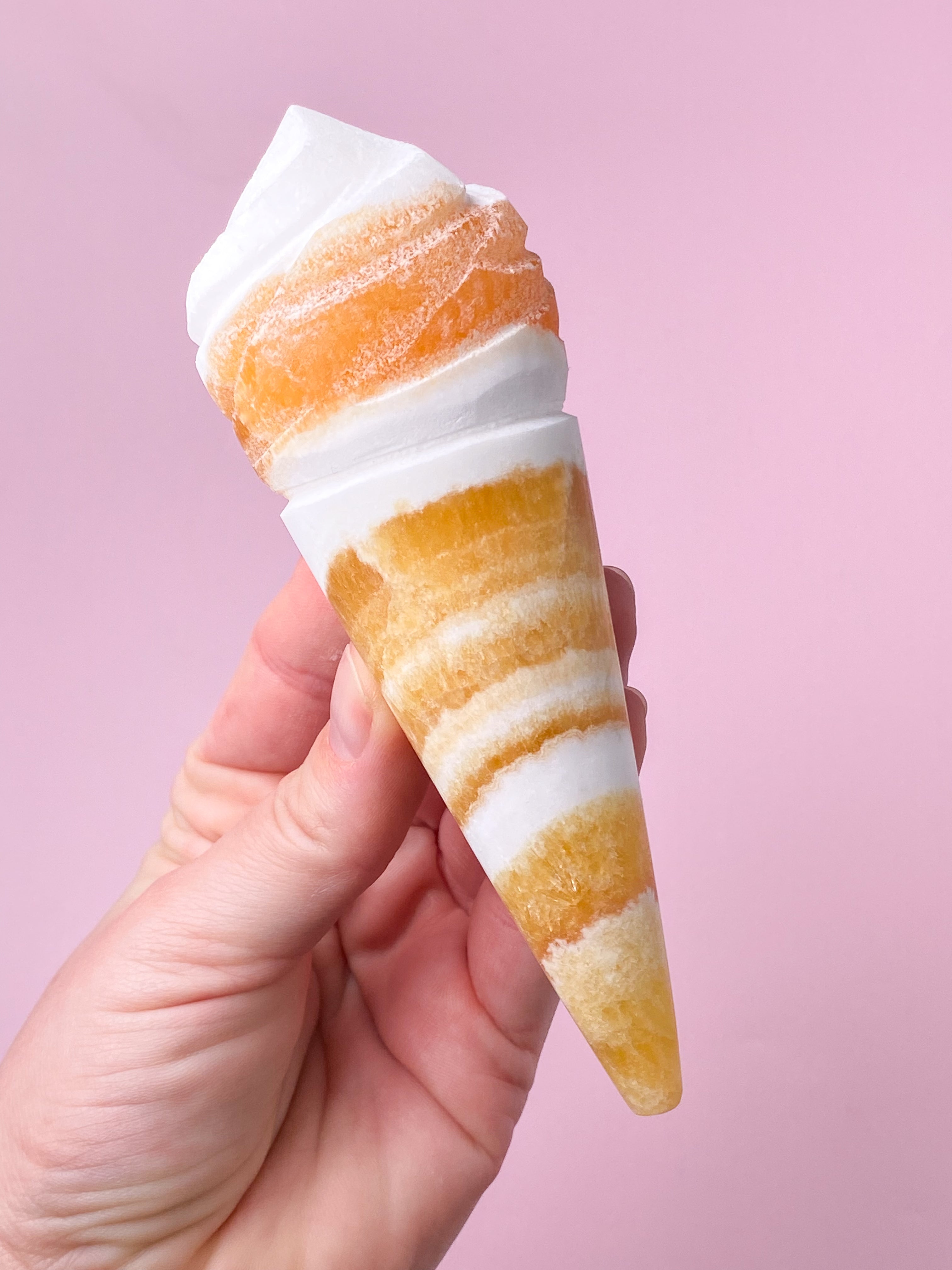 Orange Calcit Is Med Bånd (Nr. 15)