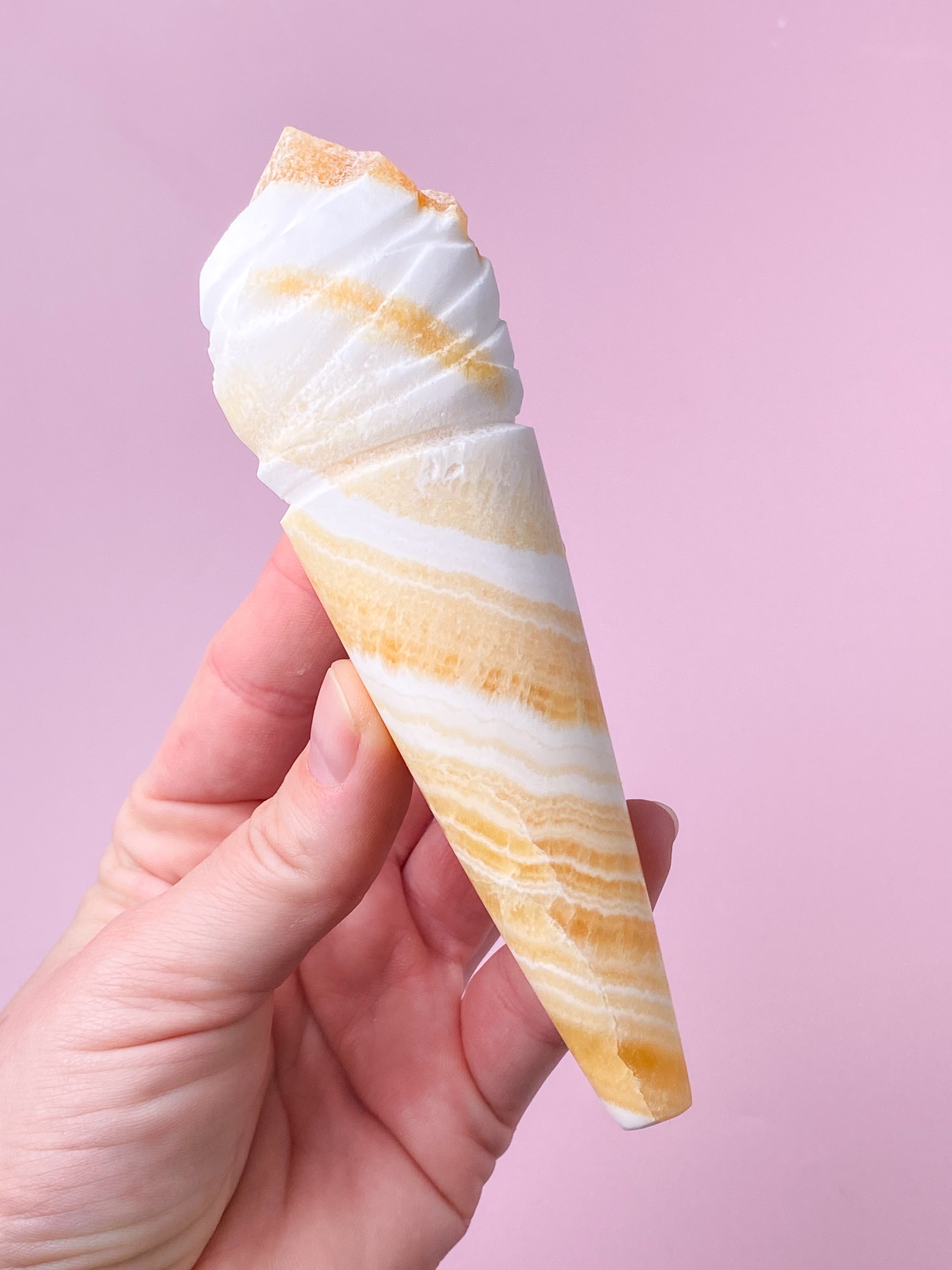 Orange Calcit Is Med Bånd (Nr. 16)