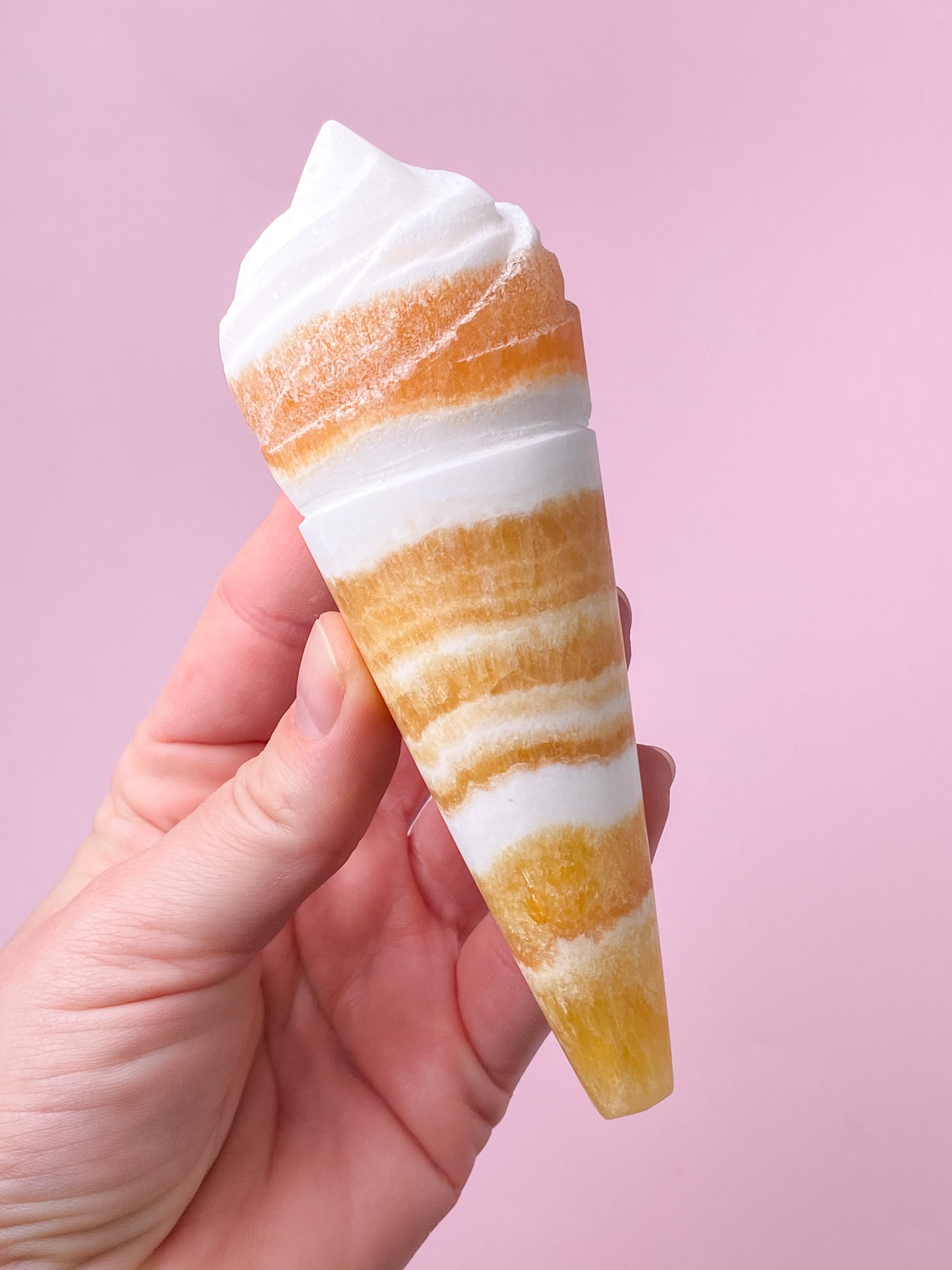 Orange Calcit Is Med Bånd (Nr. 17)