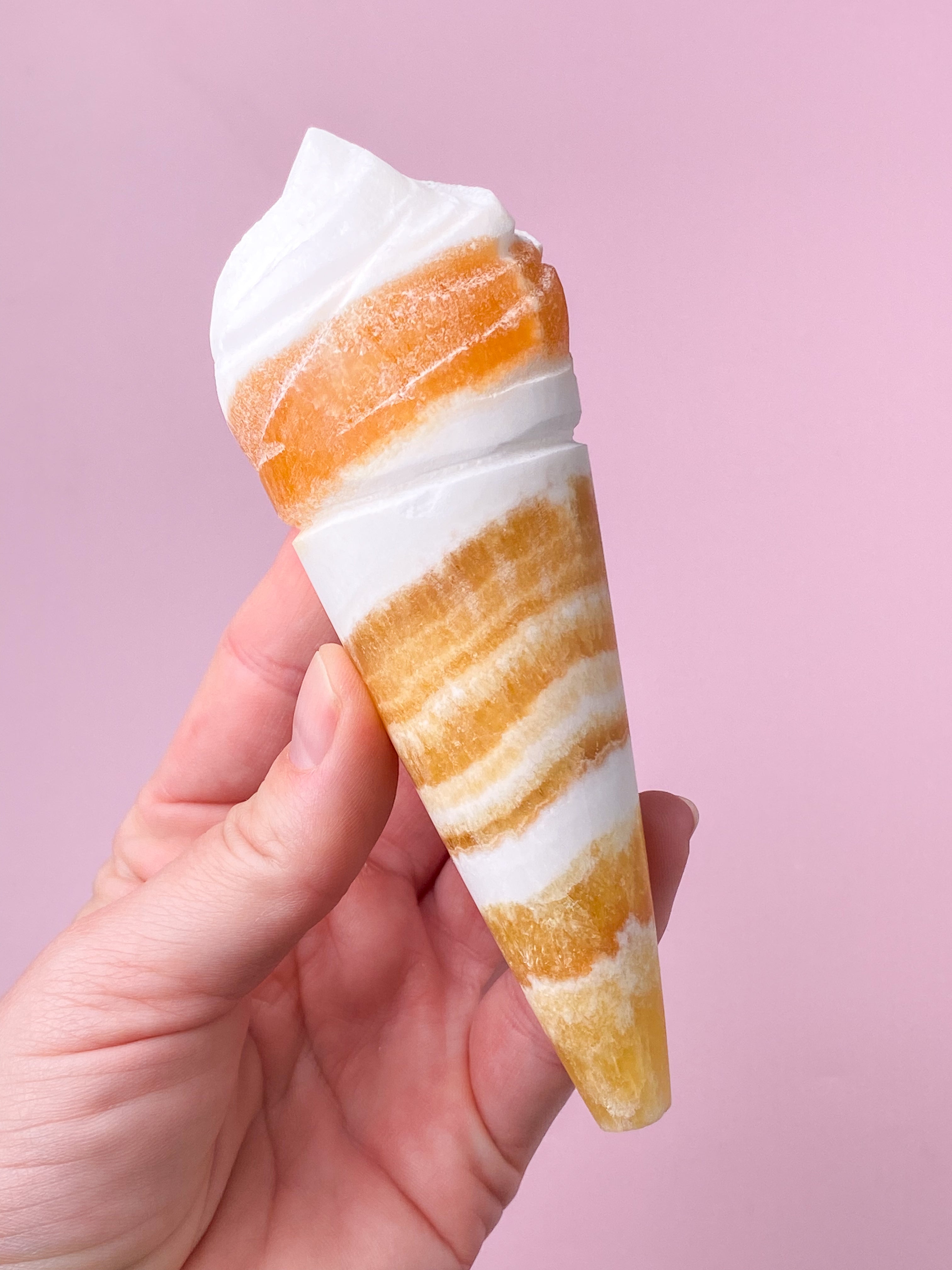 Orange Calcit Is Med Bånd (Nr. 18)