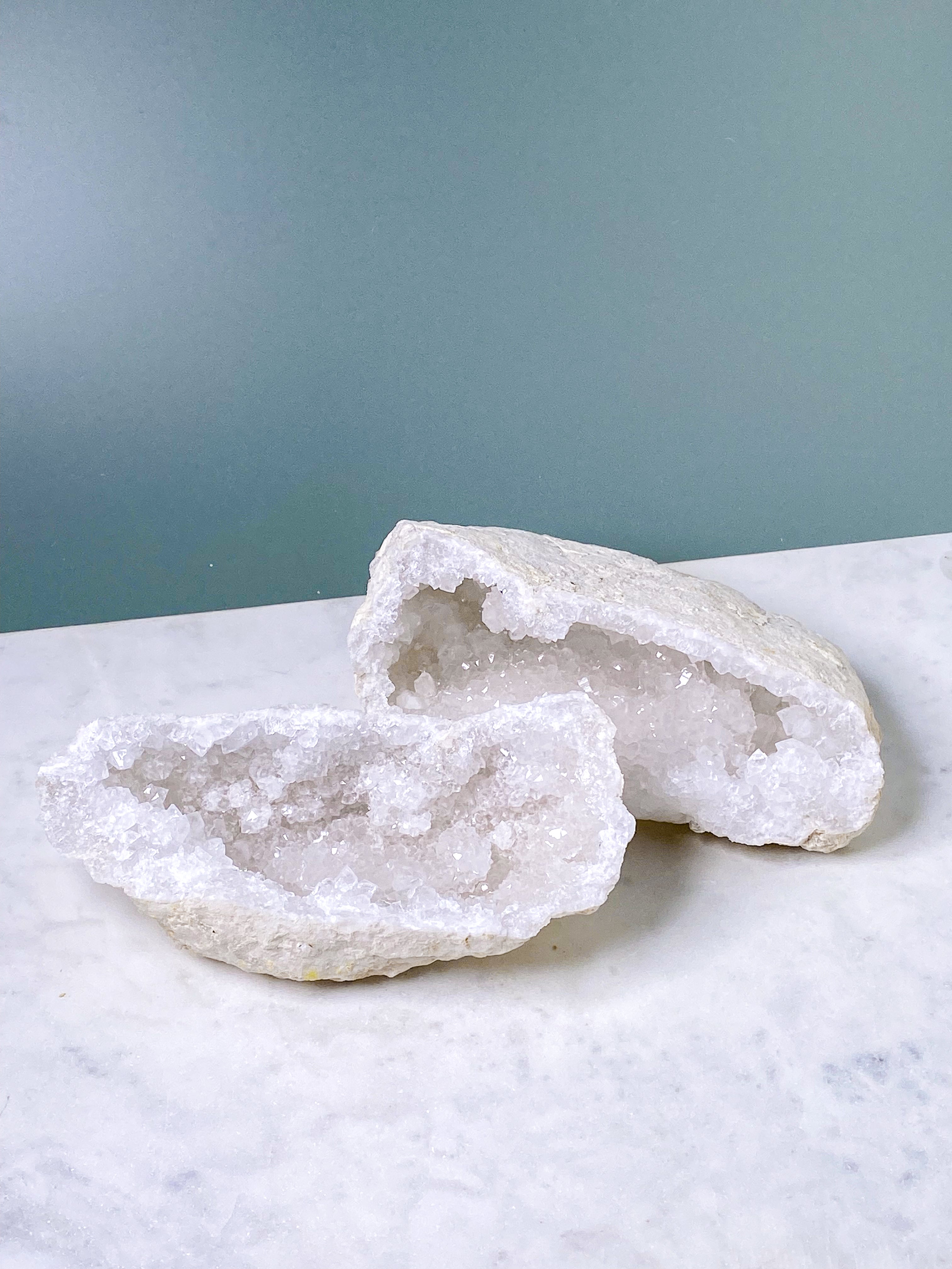 XL Bjergkrystal Geode Sæt (1,7 kg) (Nr. 16)