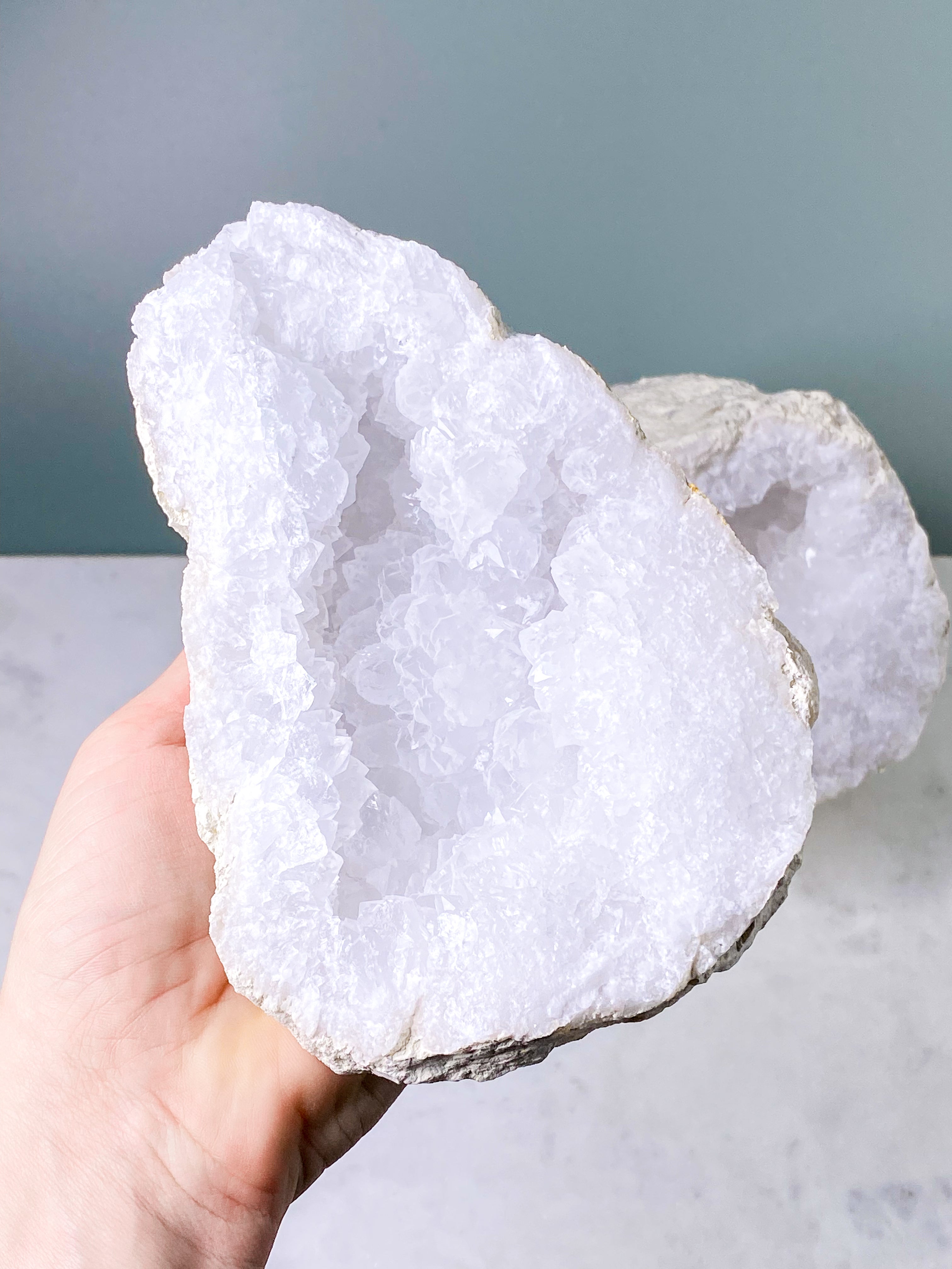 XL Bjergkrystal Geode Sæt - 3,6 kg (Nr. 22)