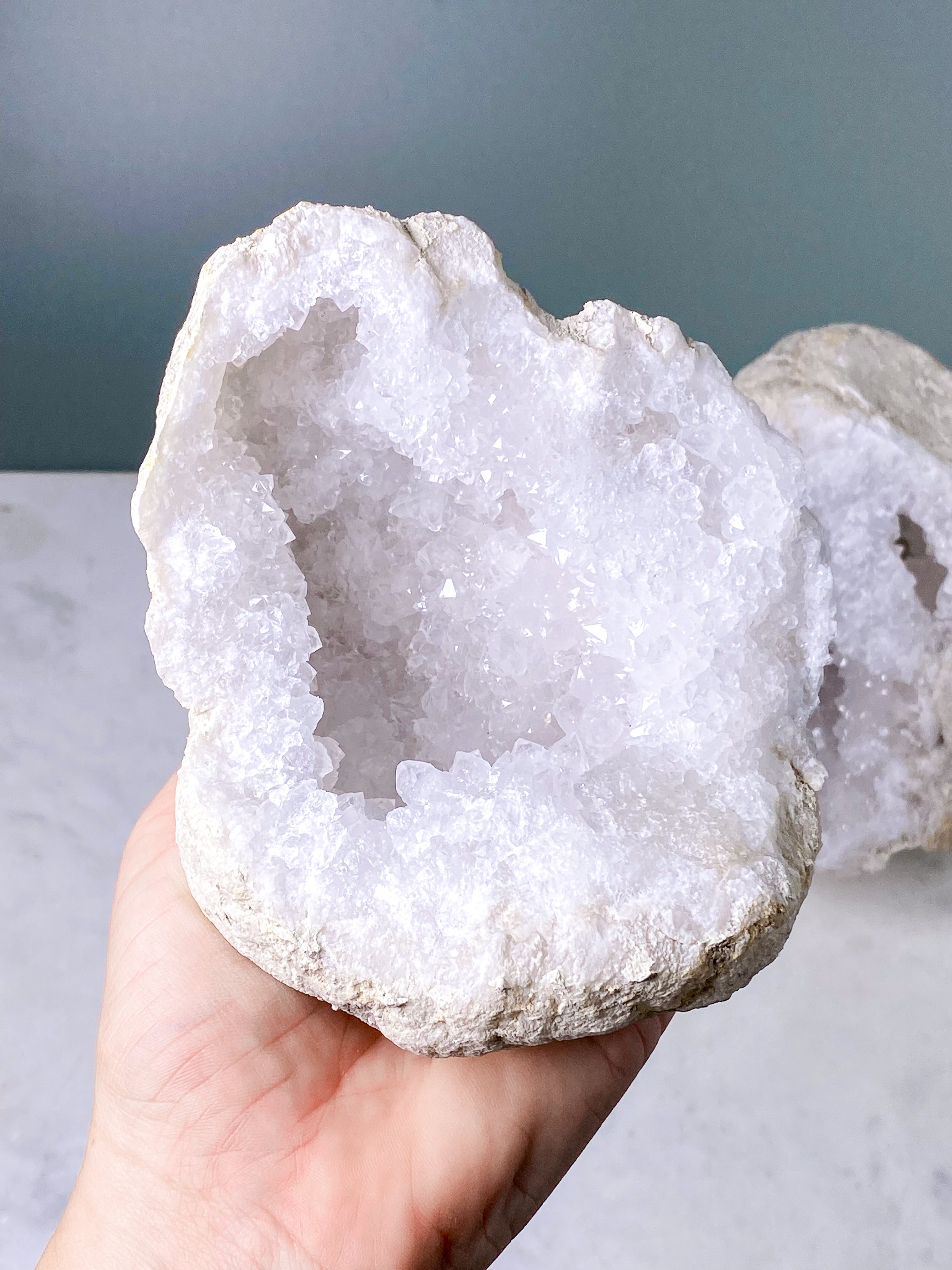 XL Bjergkrystal Geode Sæt - 2,8 kg (Nr. 24)