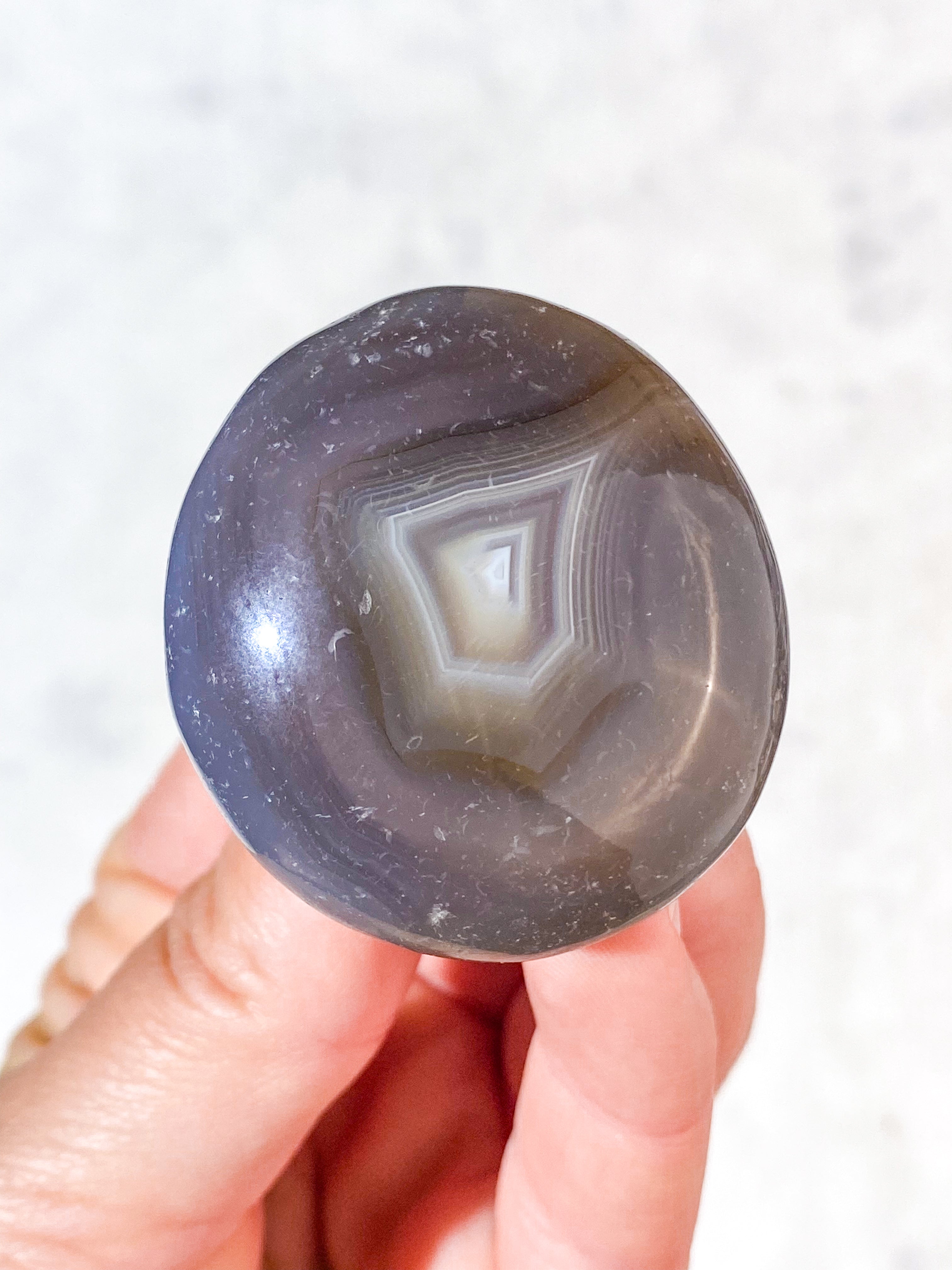 Naturlig Agat Palmstone (Nr. 14)