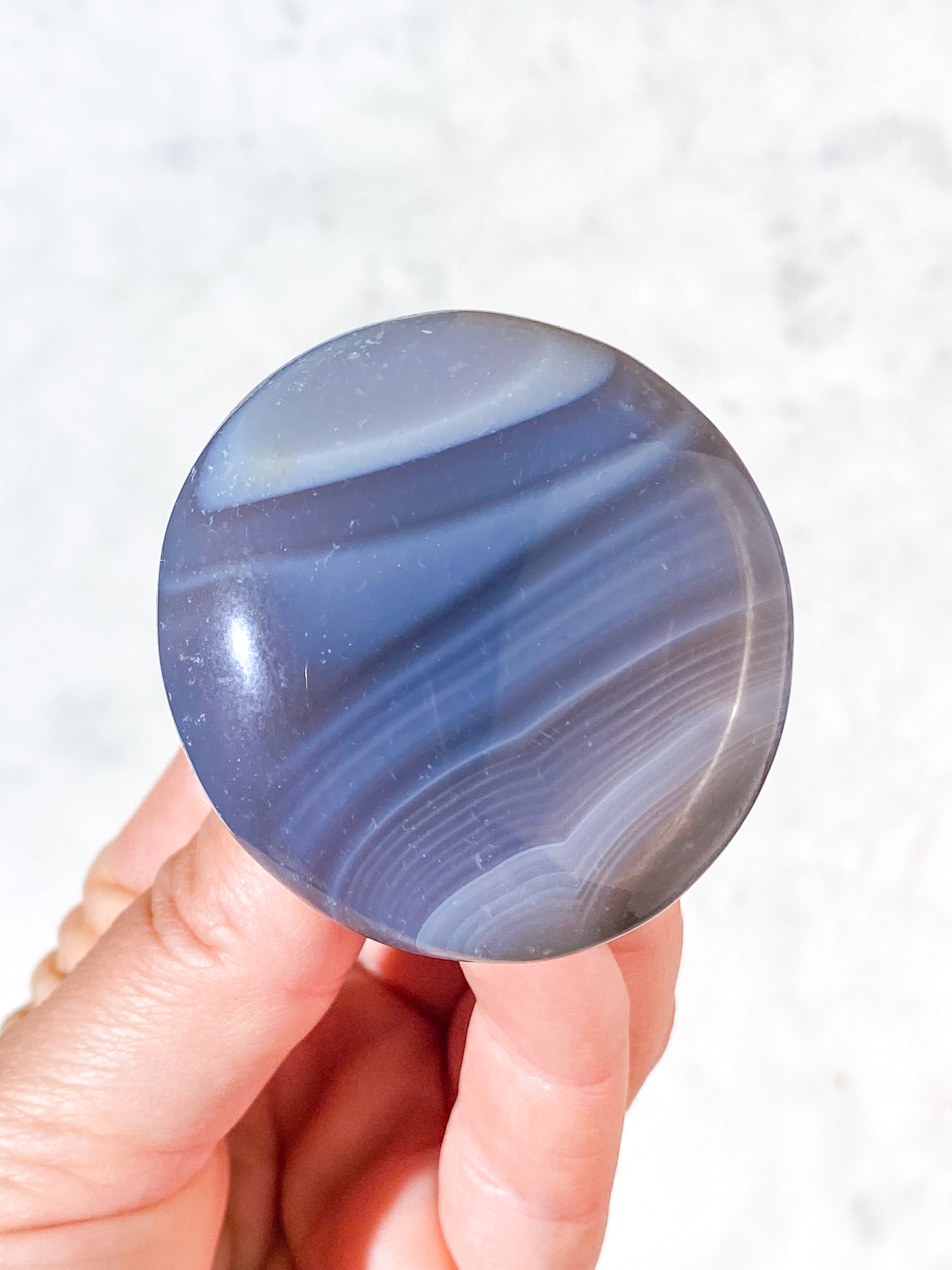 Naturlig Agat Palmstone (Nr. 23)