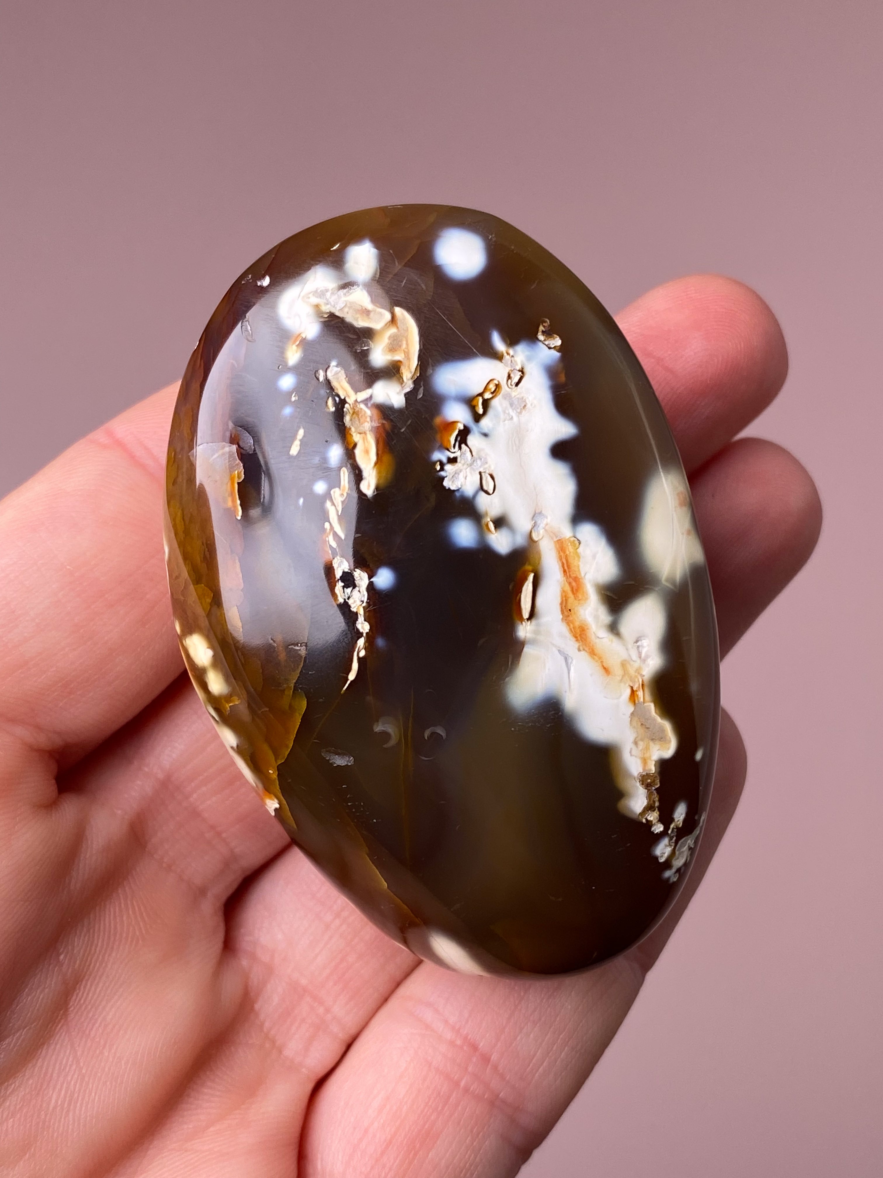 Karneol Orca Agat Palmstone (Nr. 3)