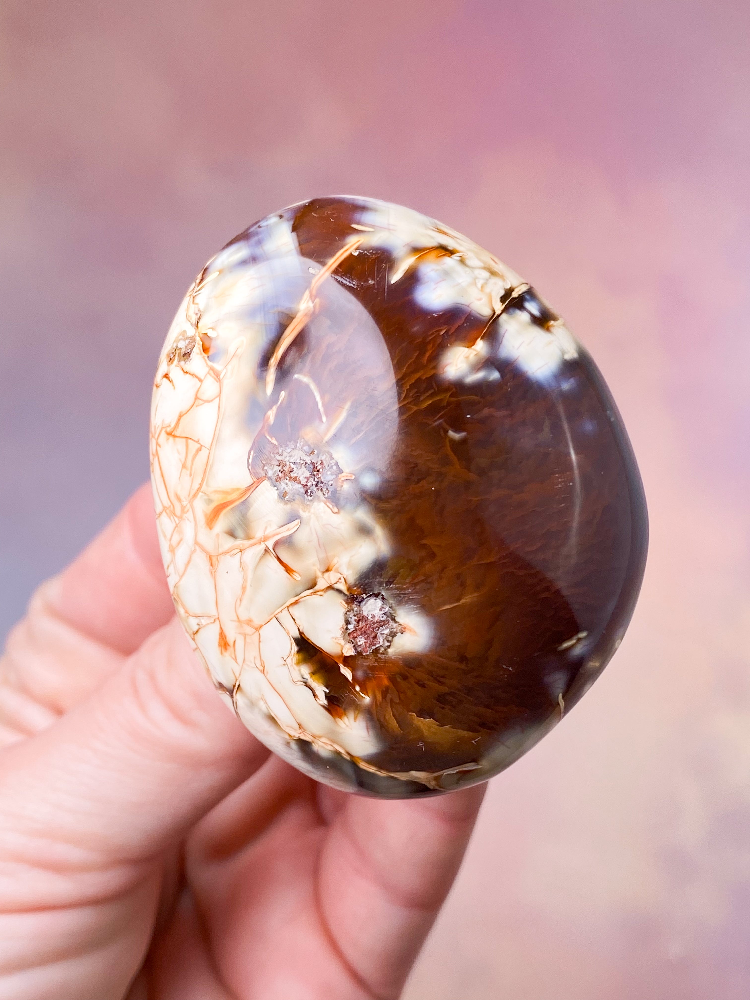 Karneol Orca Agat Palmstone (Nr. 2)