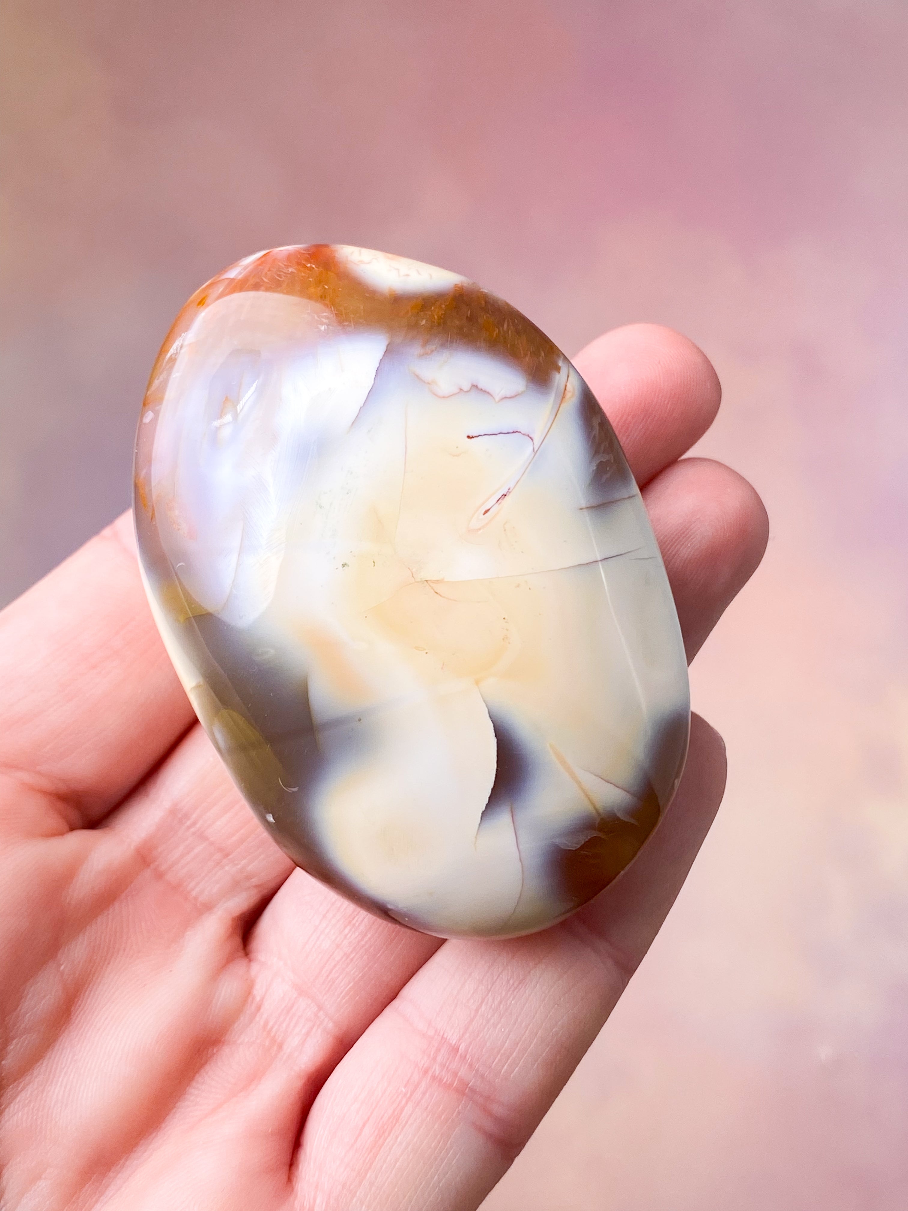 Karneol Orca Agat Palmstone (Nr. 4)