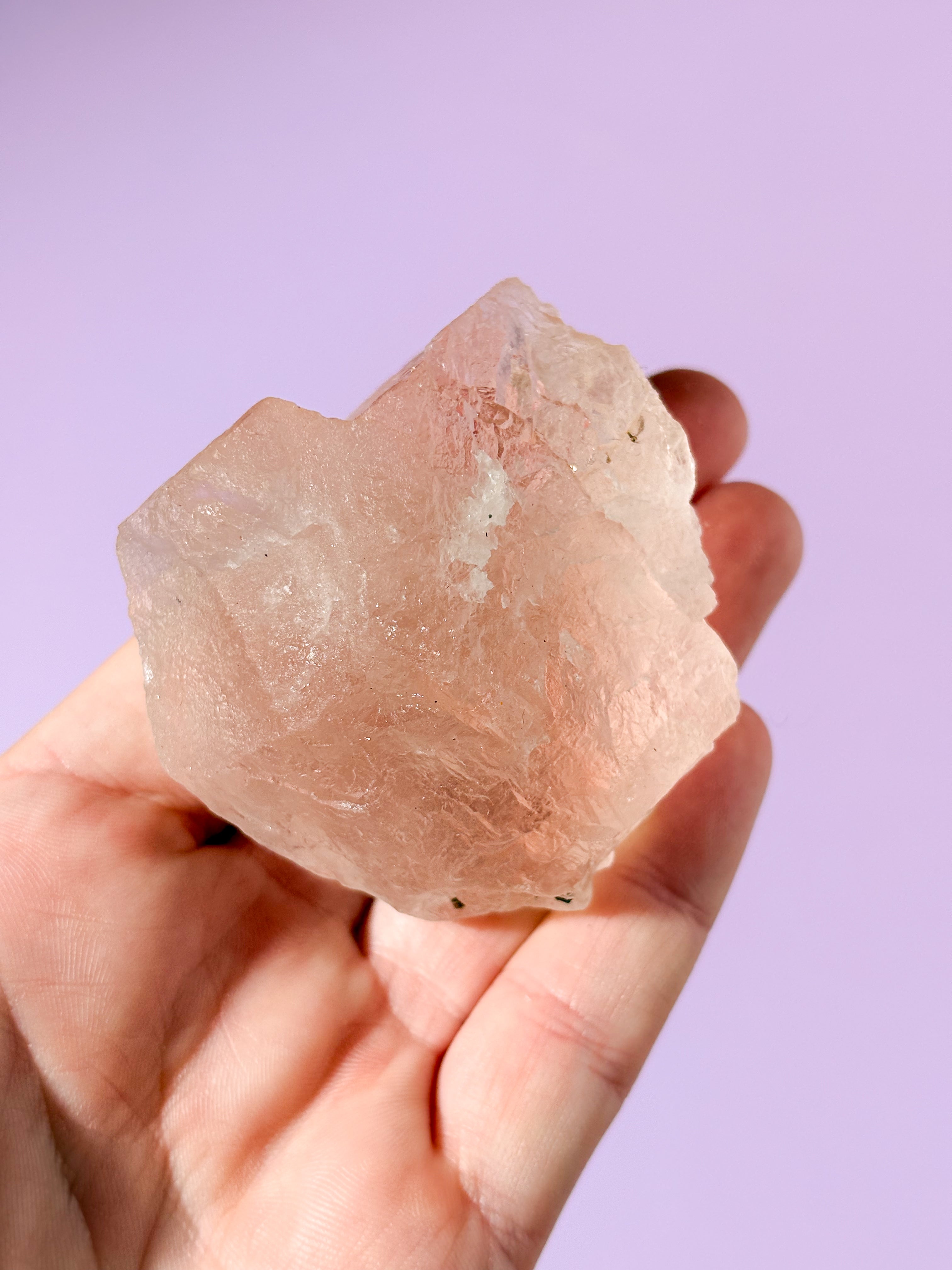 Pink Fluorit Rå (Nr. 2) Eksklusiv Kvalitet