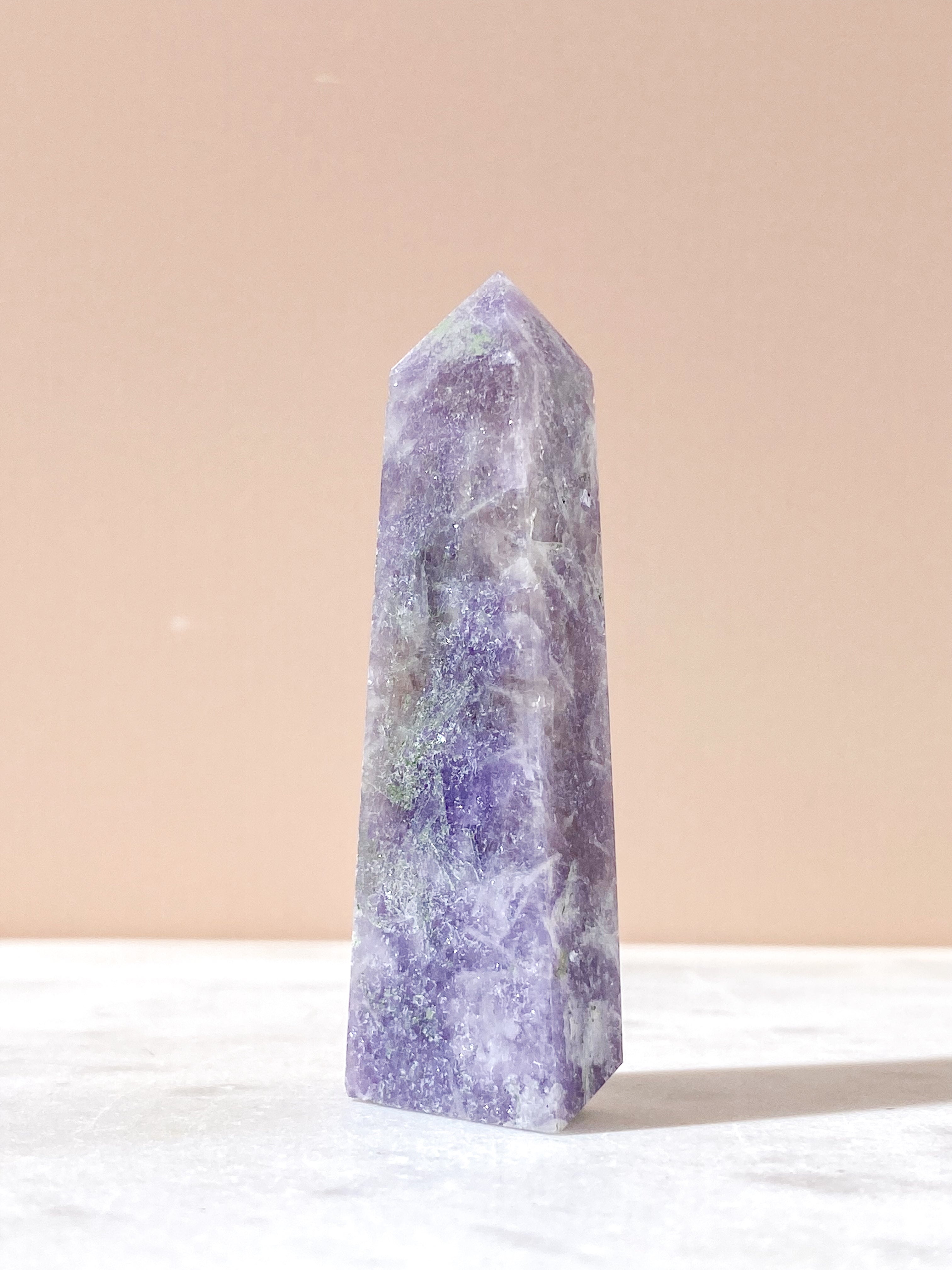 Pink Turmalin & Lepidolit Tårn (Nr. 8) Unicorn Stone