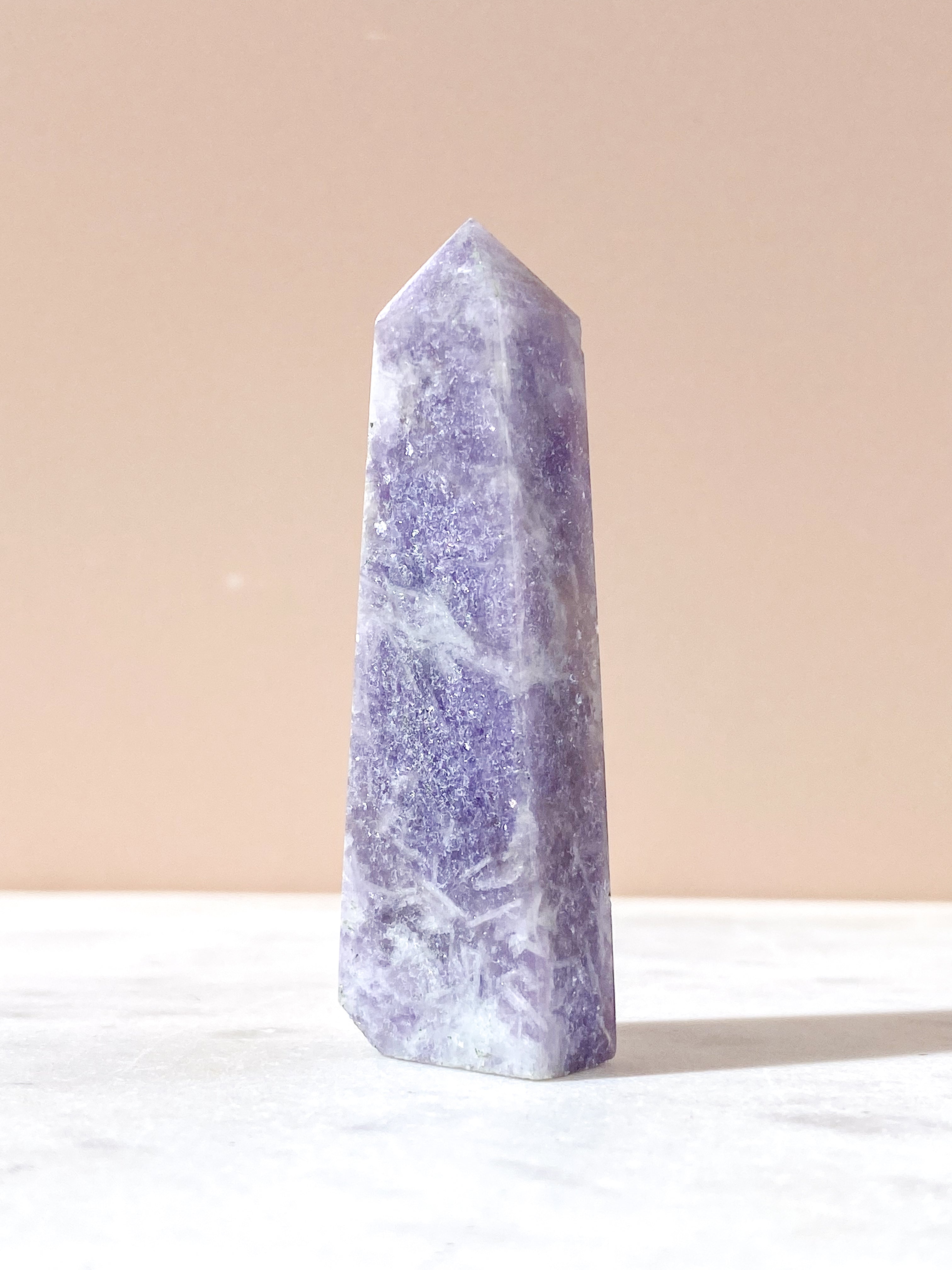 Pink Turmalin & Lepidolit Tårn (Nr. 8) Unicorn Stone