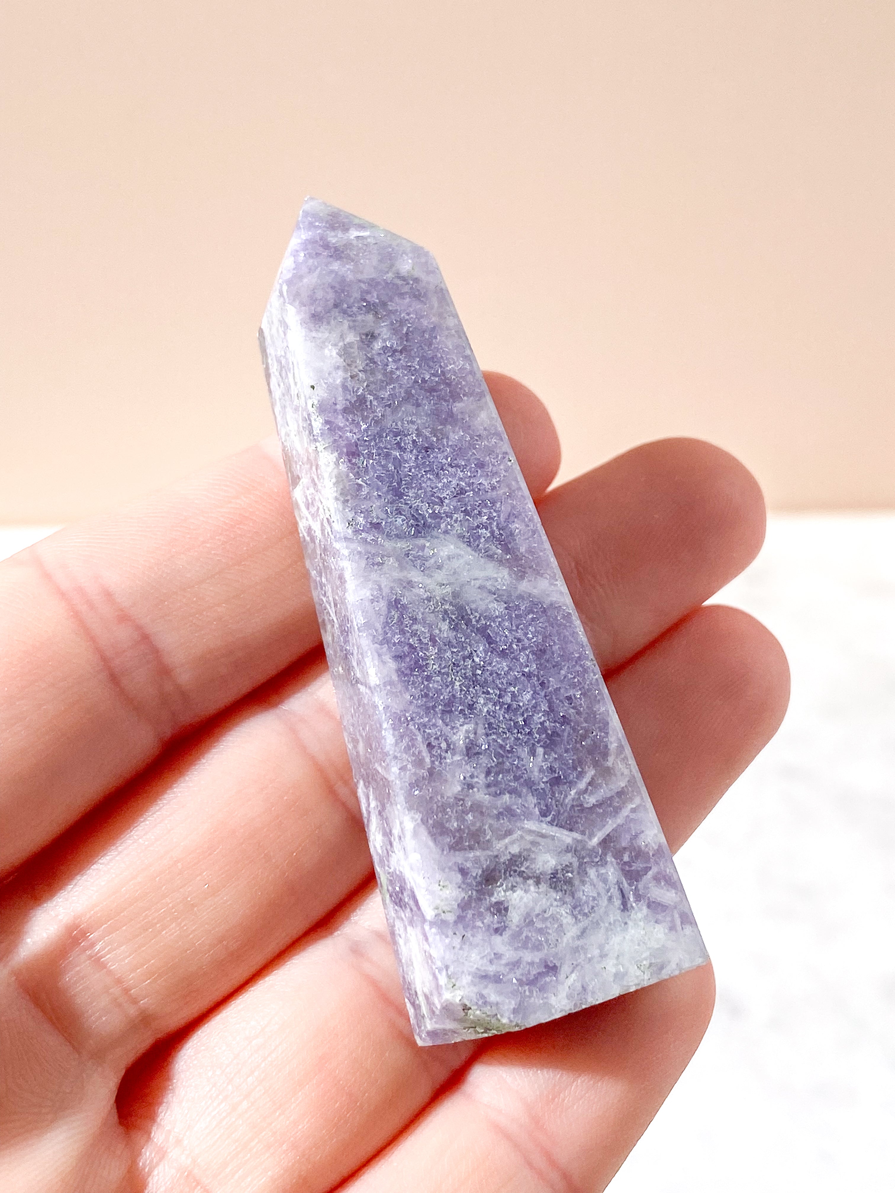 Pink Turmalin & Lepidolit Tårn (Nr. 8) Unicorn Stone