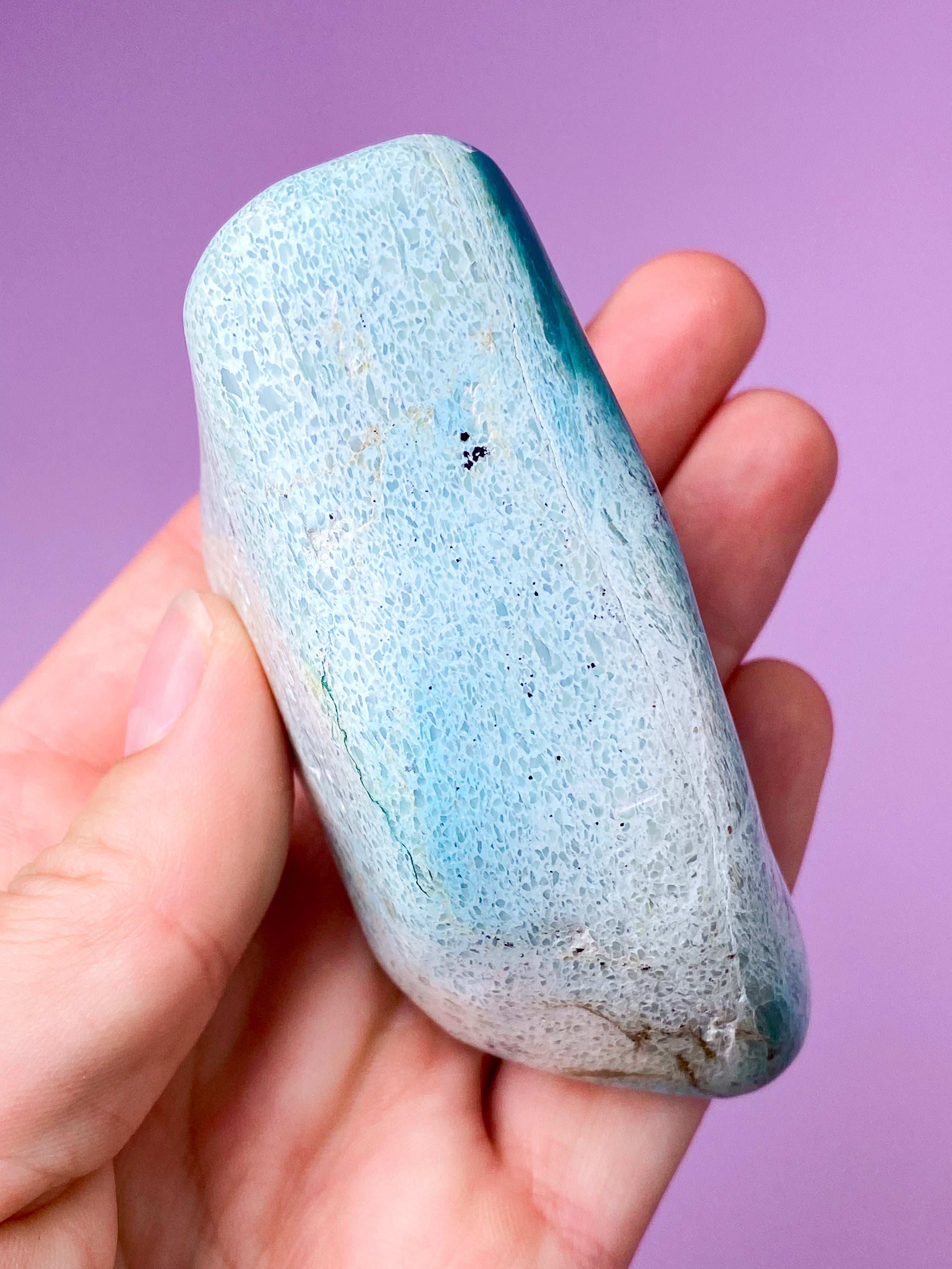 Akva Chrysocolla polerad