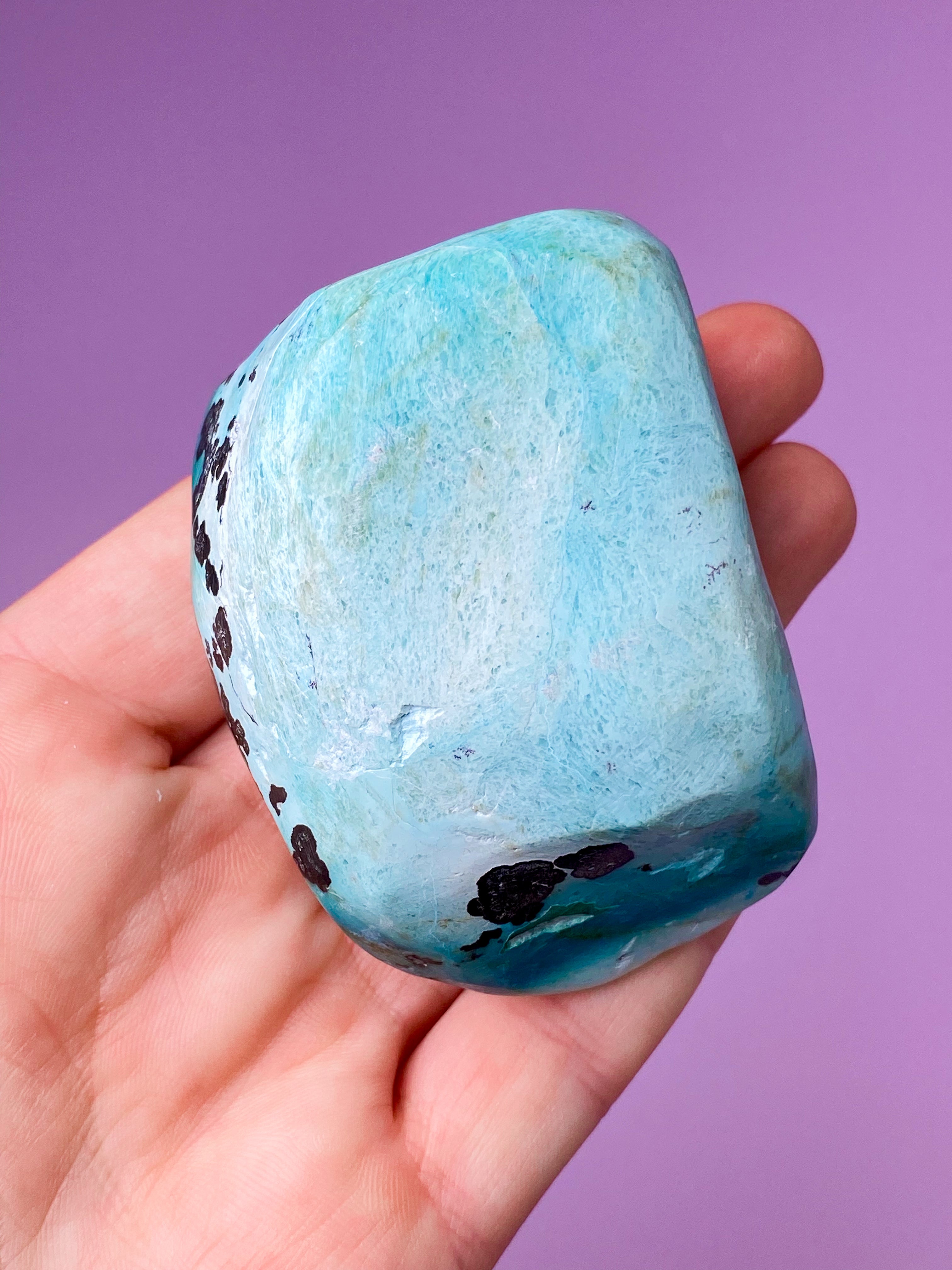 Akva Chrysocolla polerad