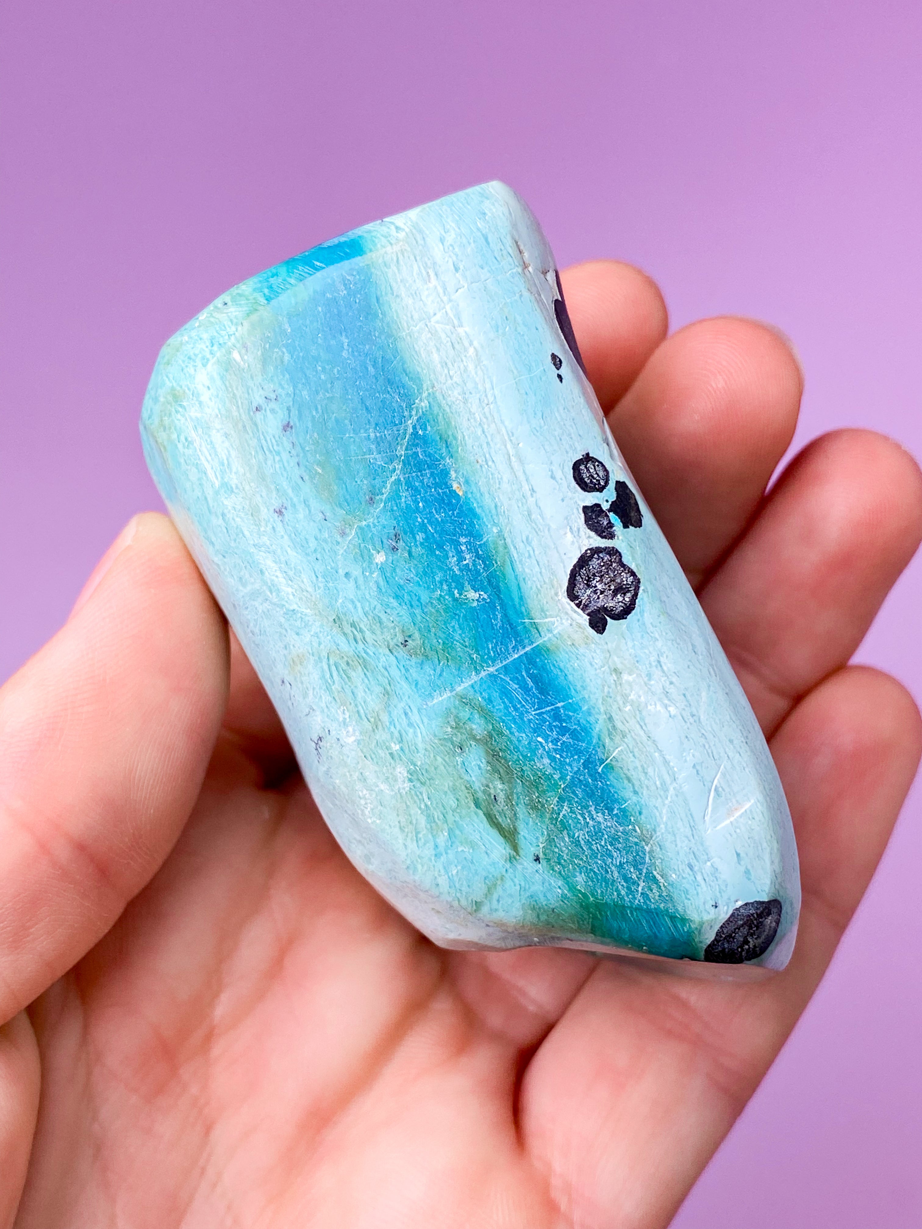 Akva Chrysocolla polerad