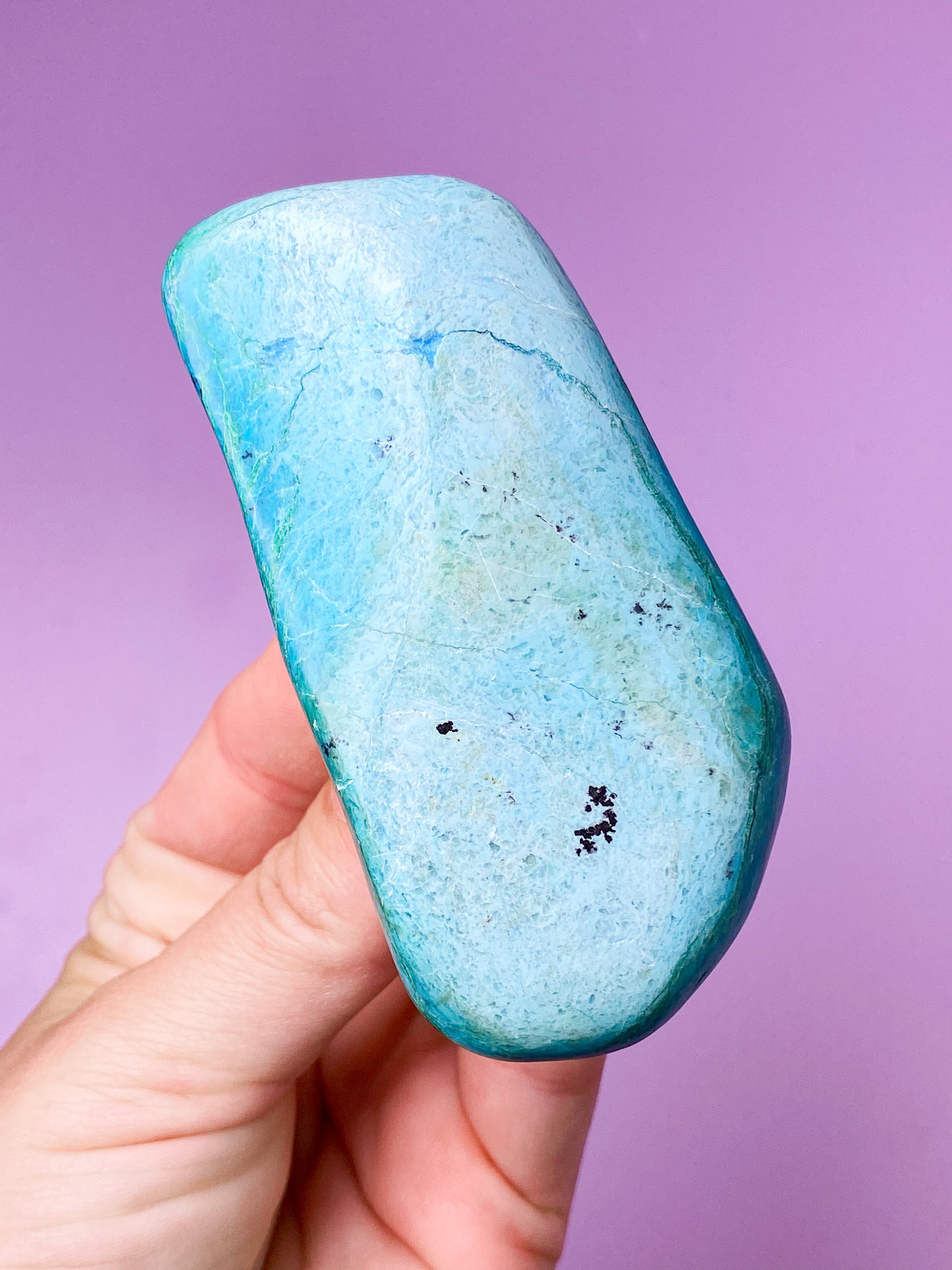 Akva Chrysocolla polerad