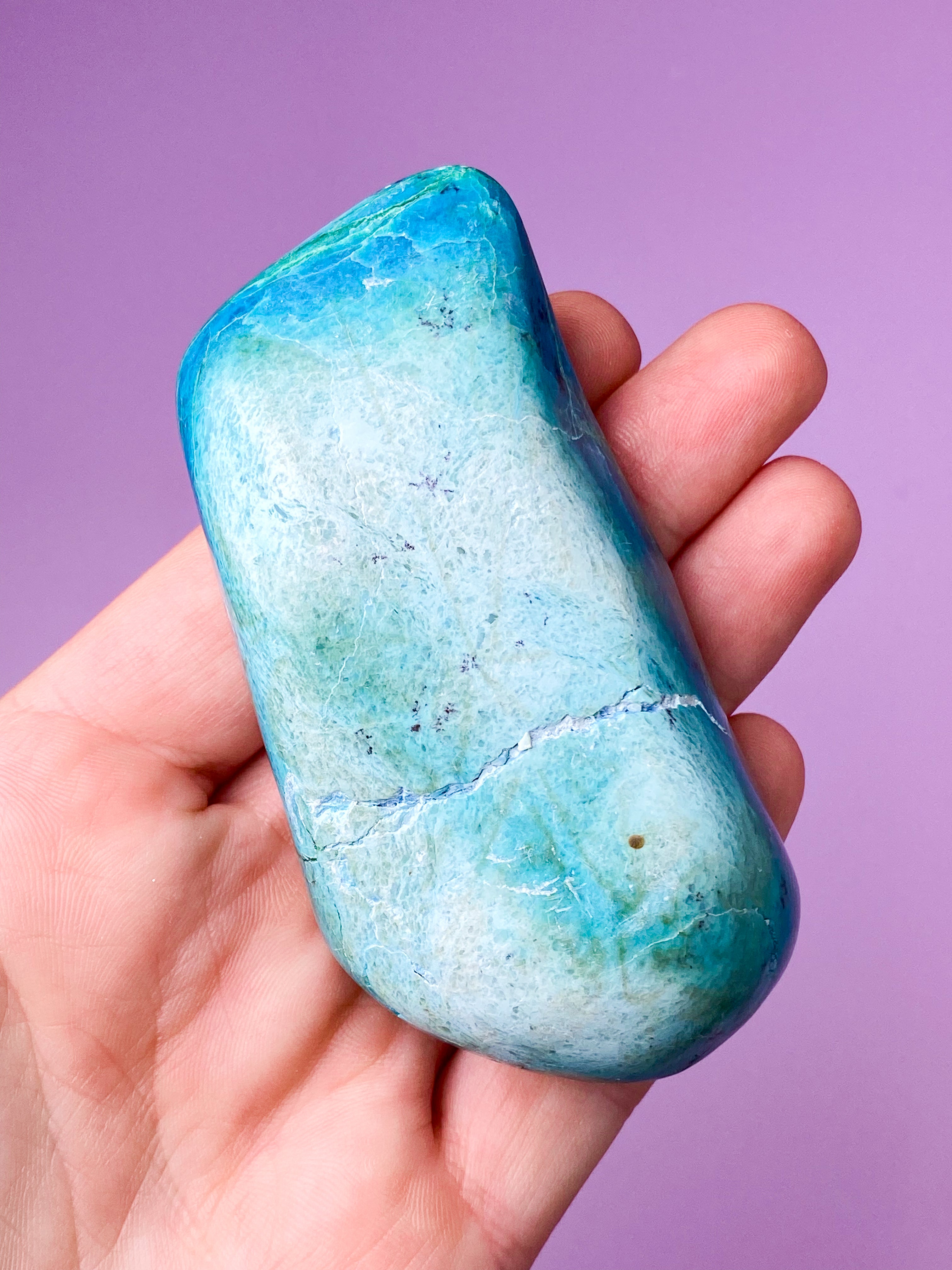 Akva Chrysocolla polerad