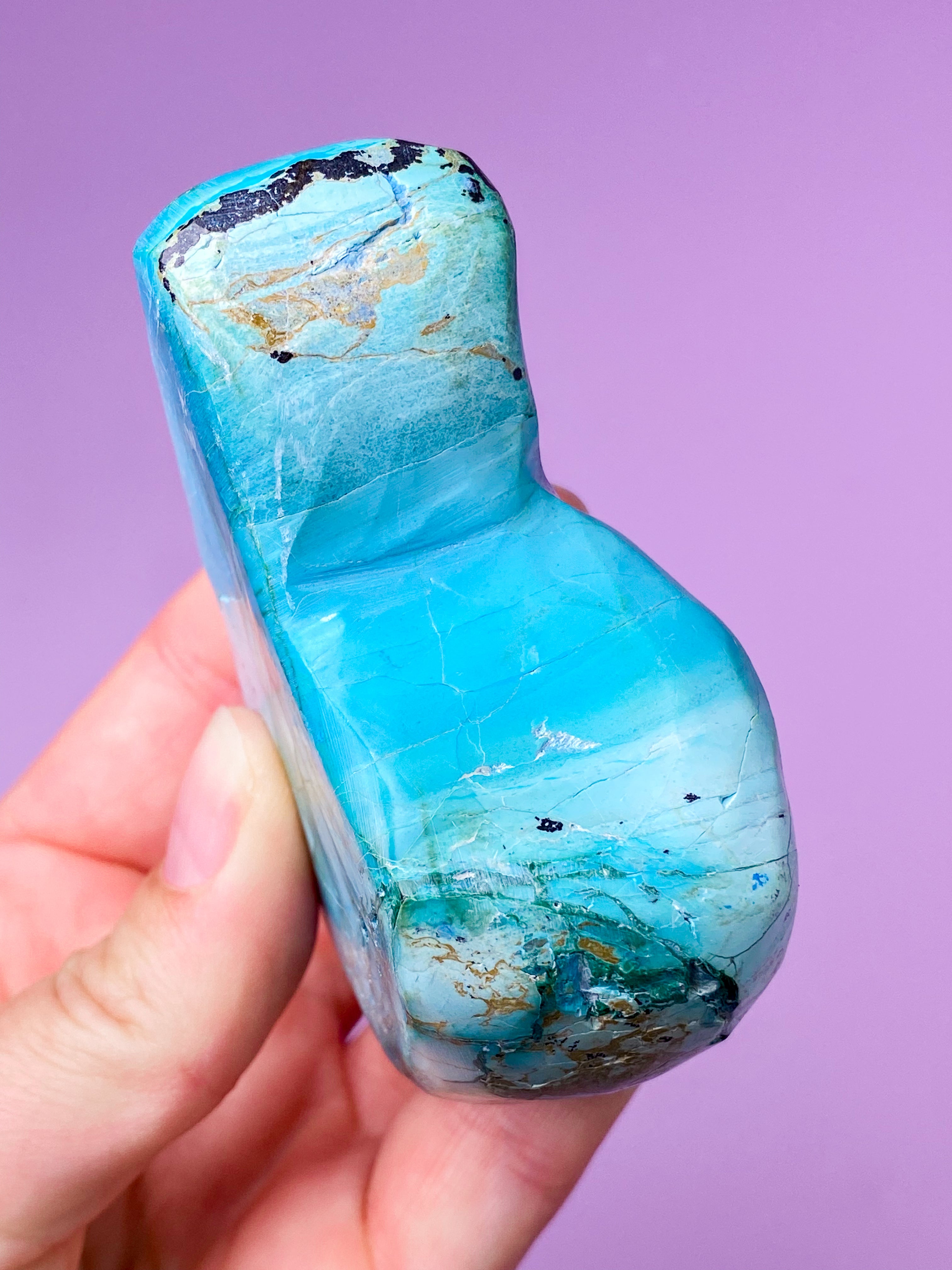 Akva Chrysocolla polerad