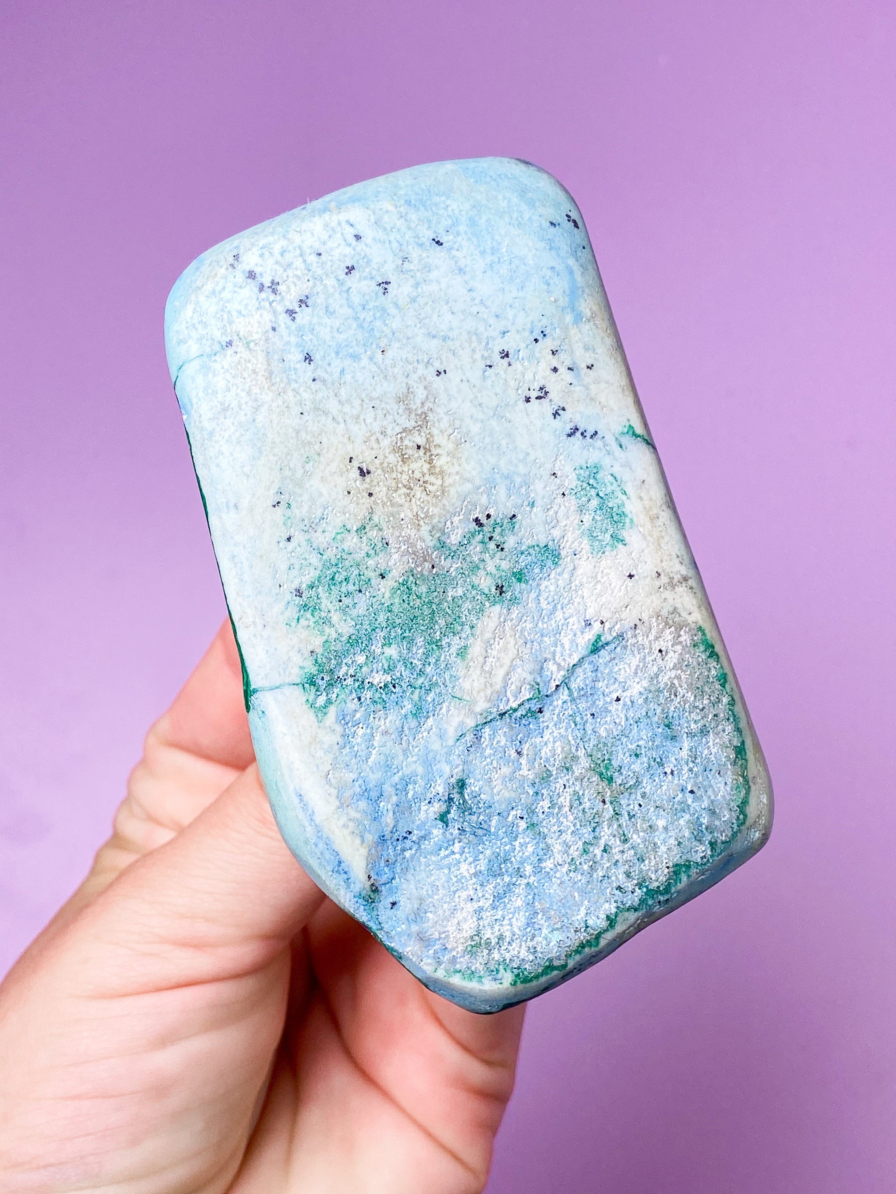 Akva Chrysocolla polerad