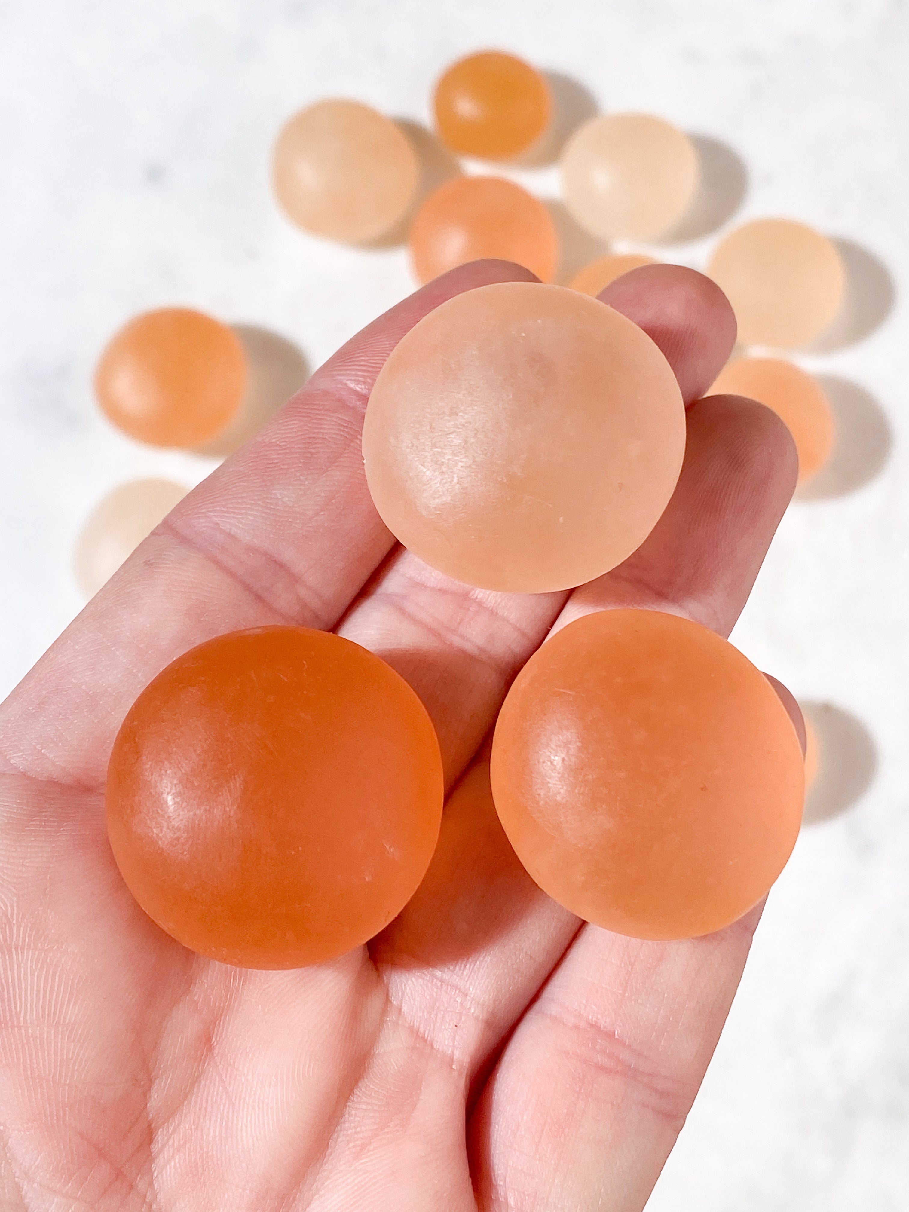 Orange Selenit Lommesten