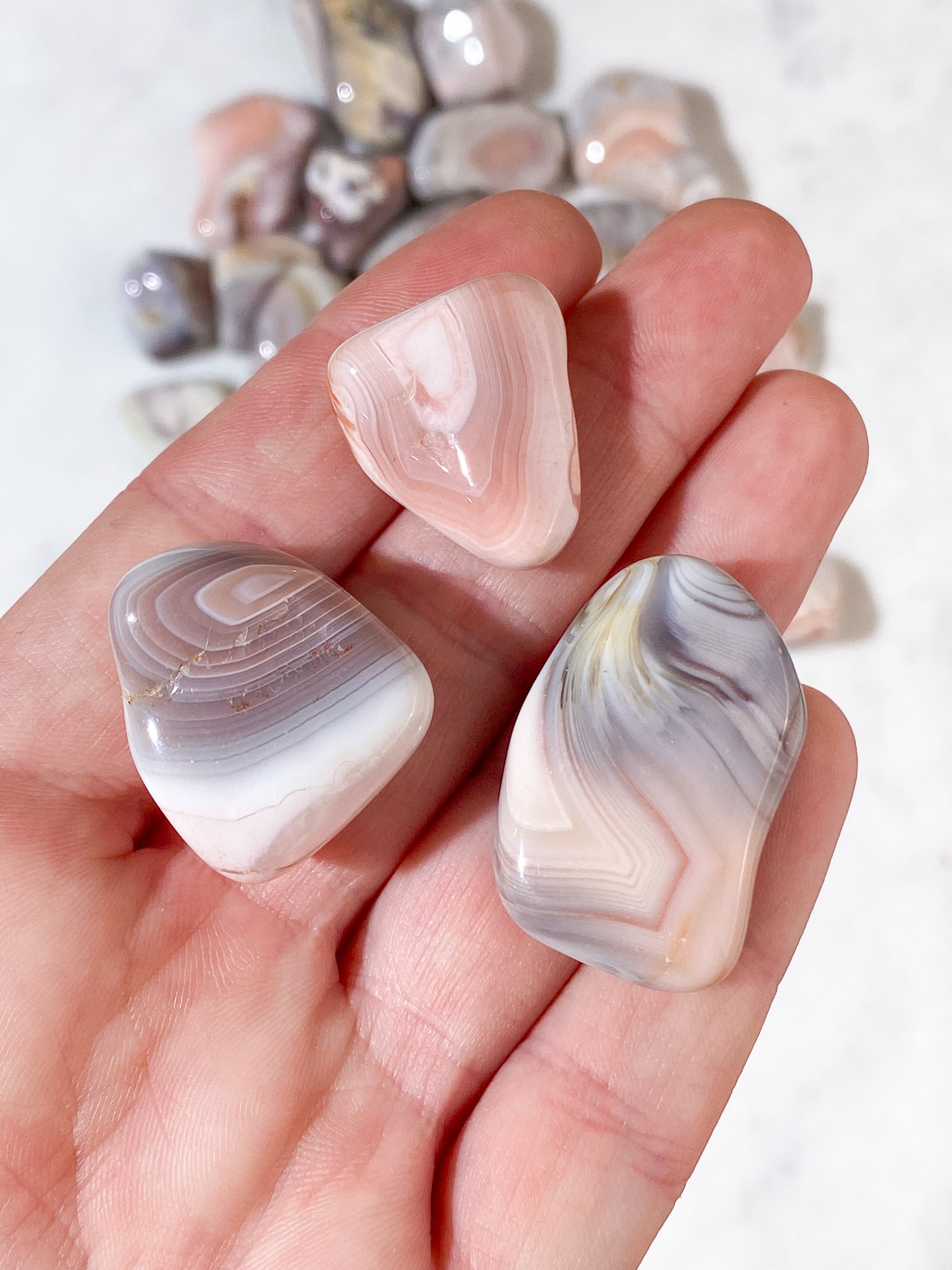 Pink Botswana Agate Polished