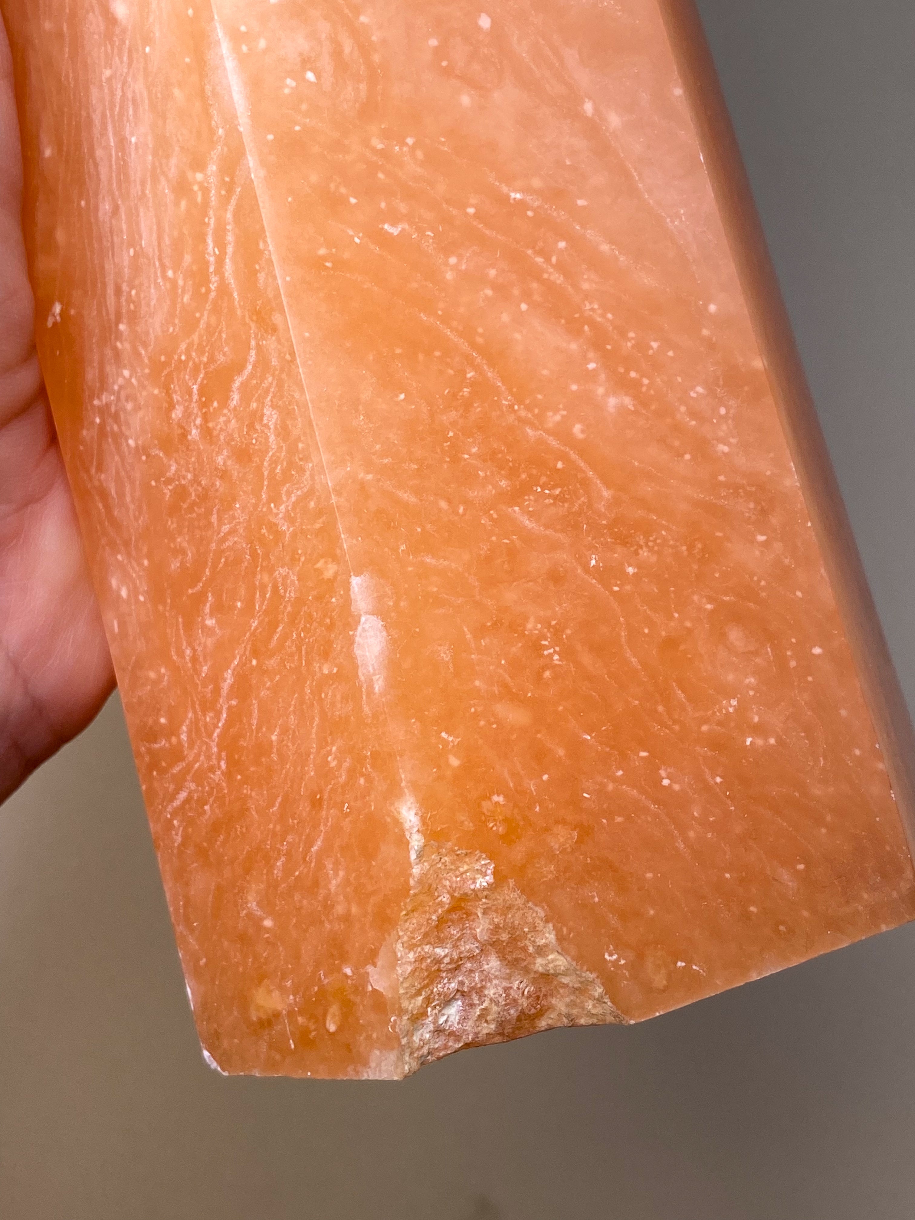 Kæmpe Orange Twist Calcit Tårn (Nr. 1)