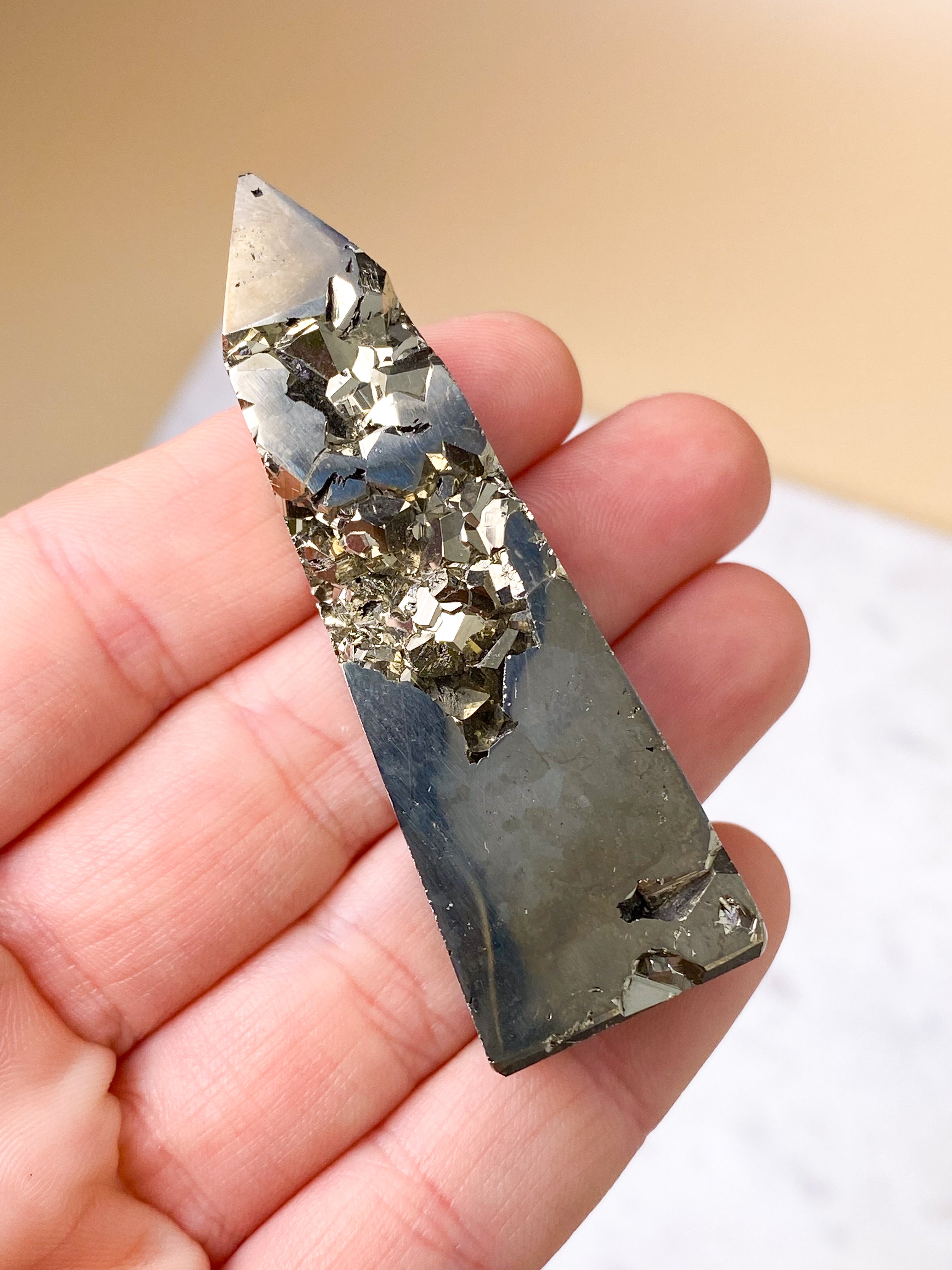 Druzy Pyrit Tårn (Nr. 1)