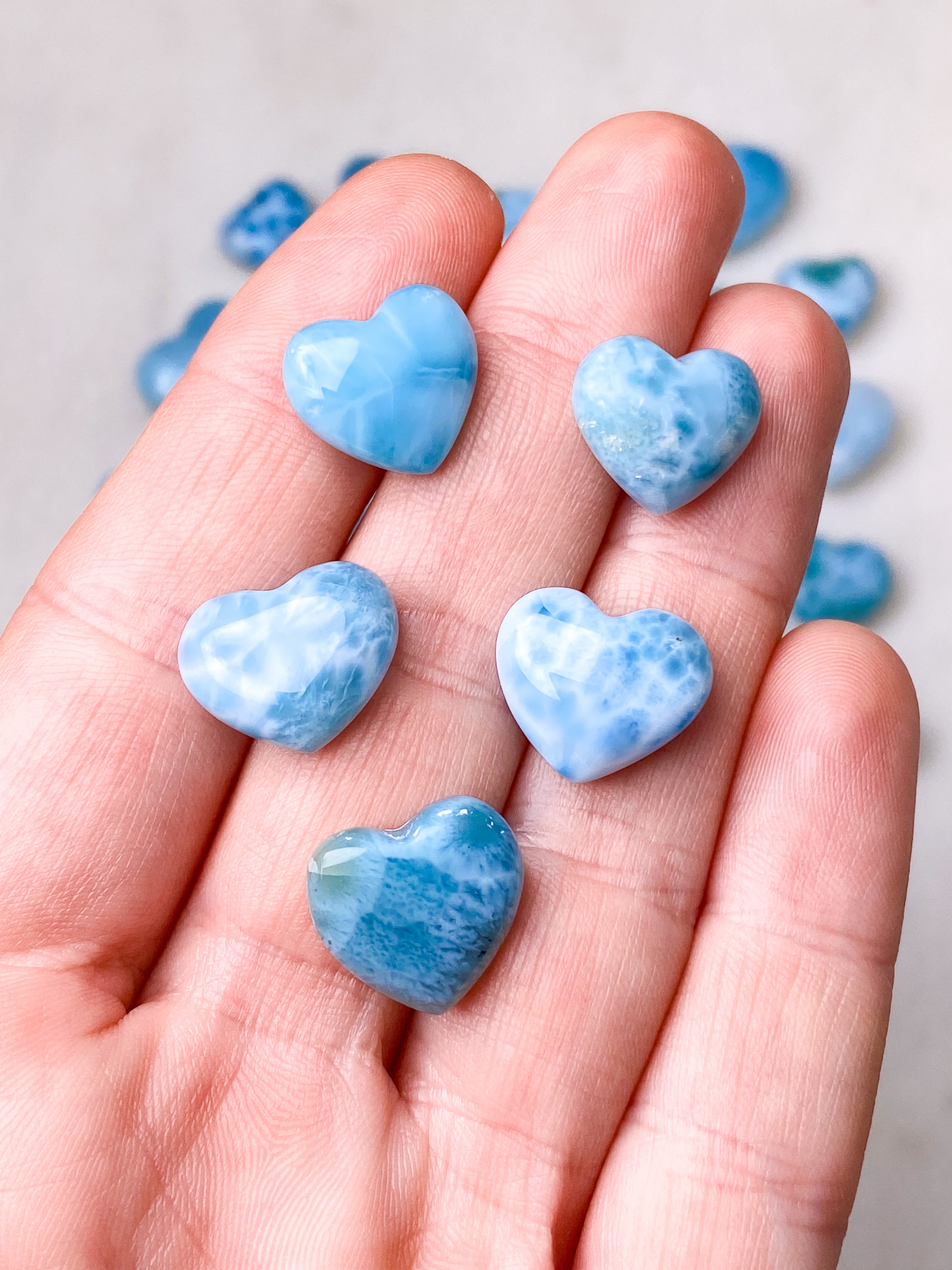Larimar Hjerte - Eksklusiv Kvalitet