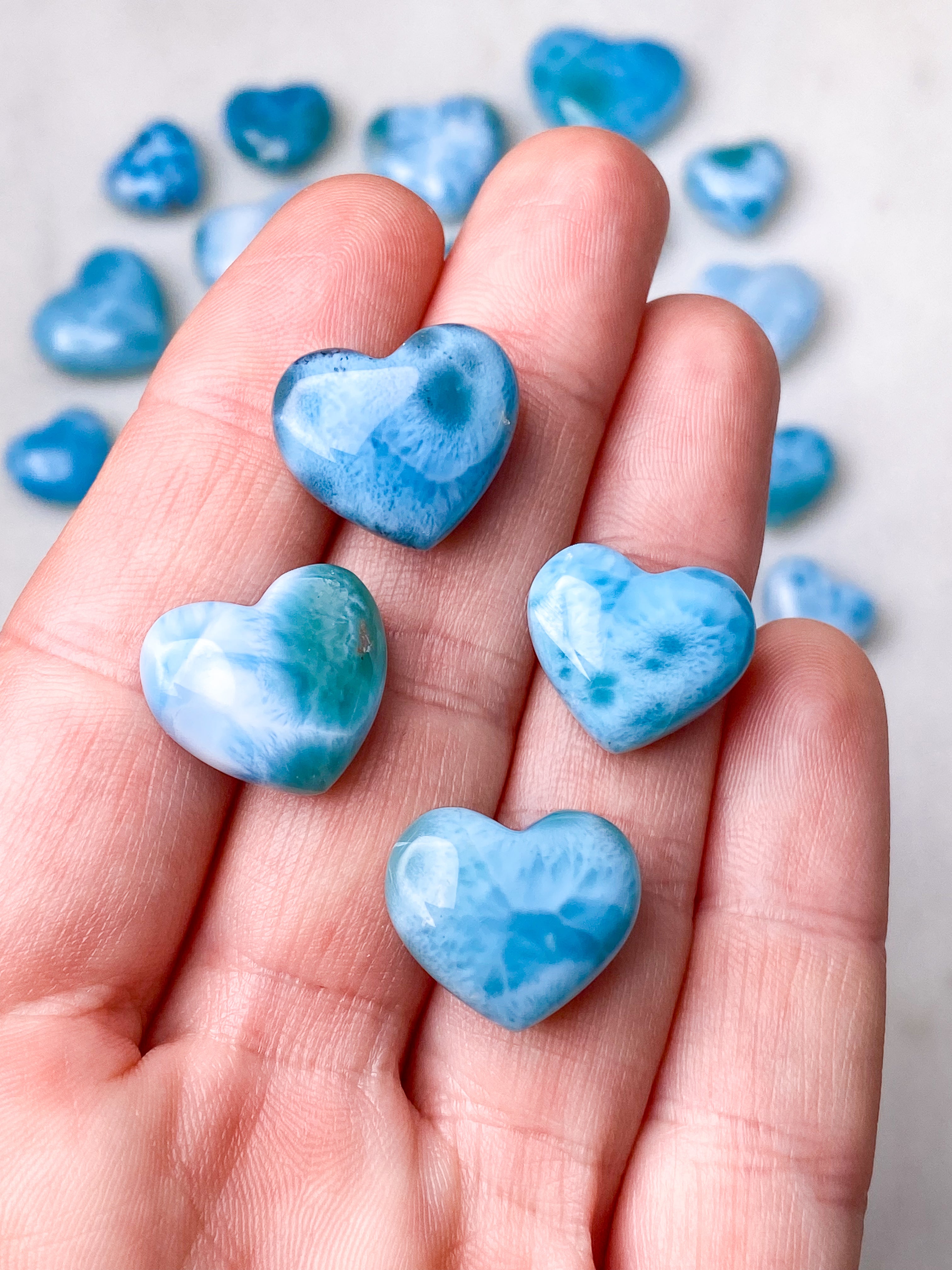 Larimar Hjerte - Eksklusiv Kvalitet