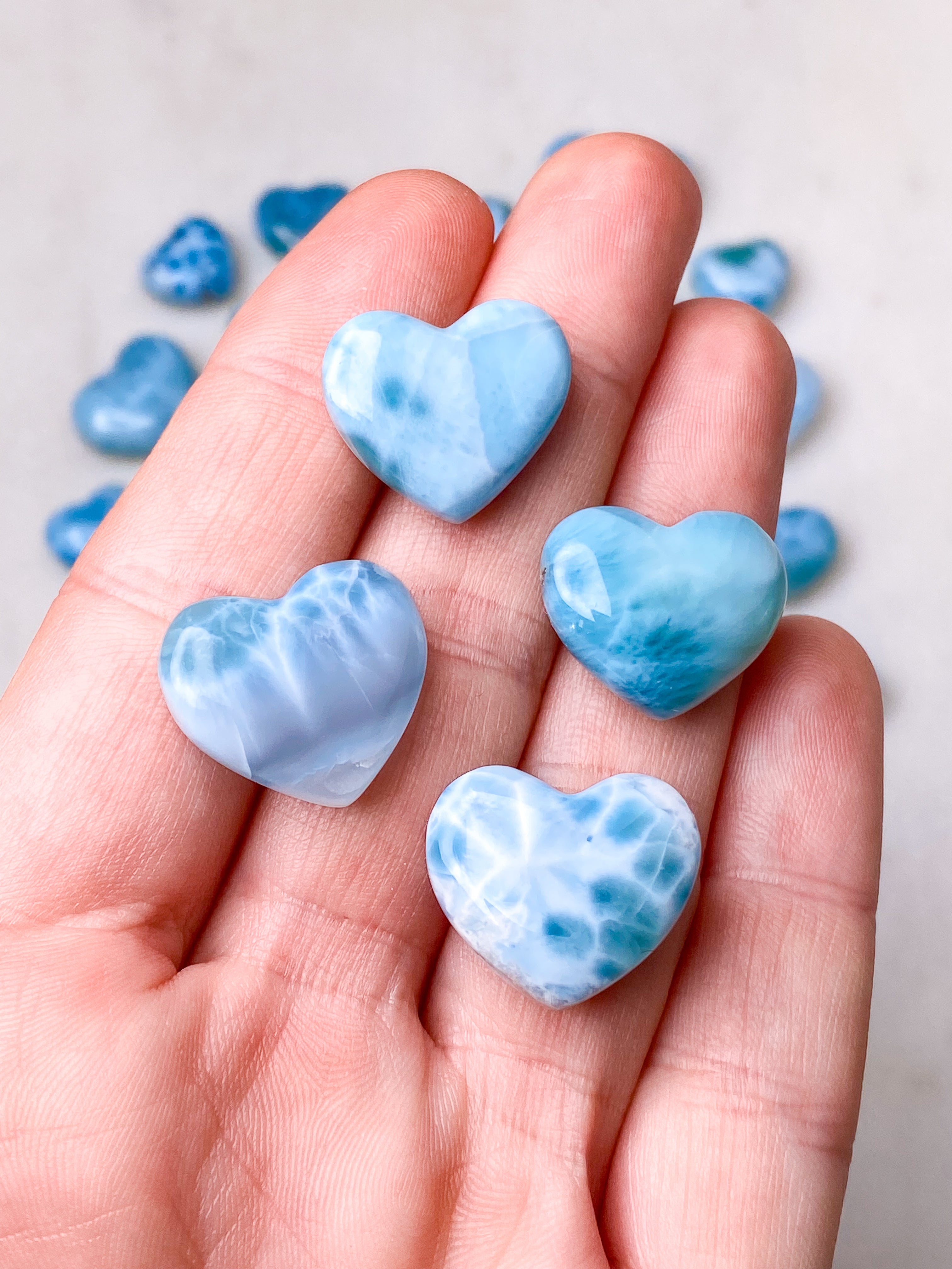 Larimar Hjerte - Eksklusiv Kvalitet
