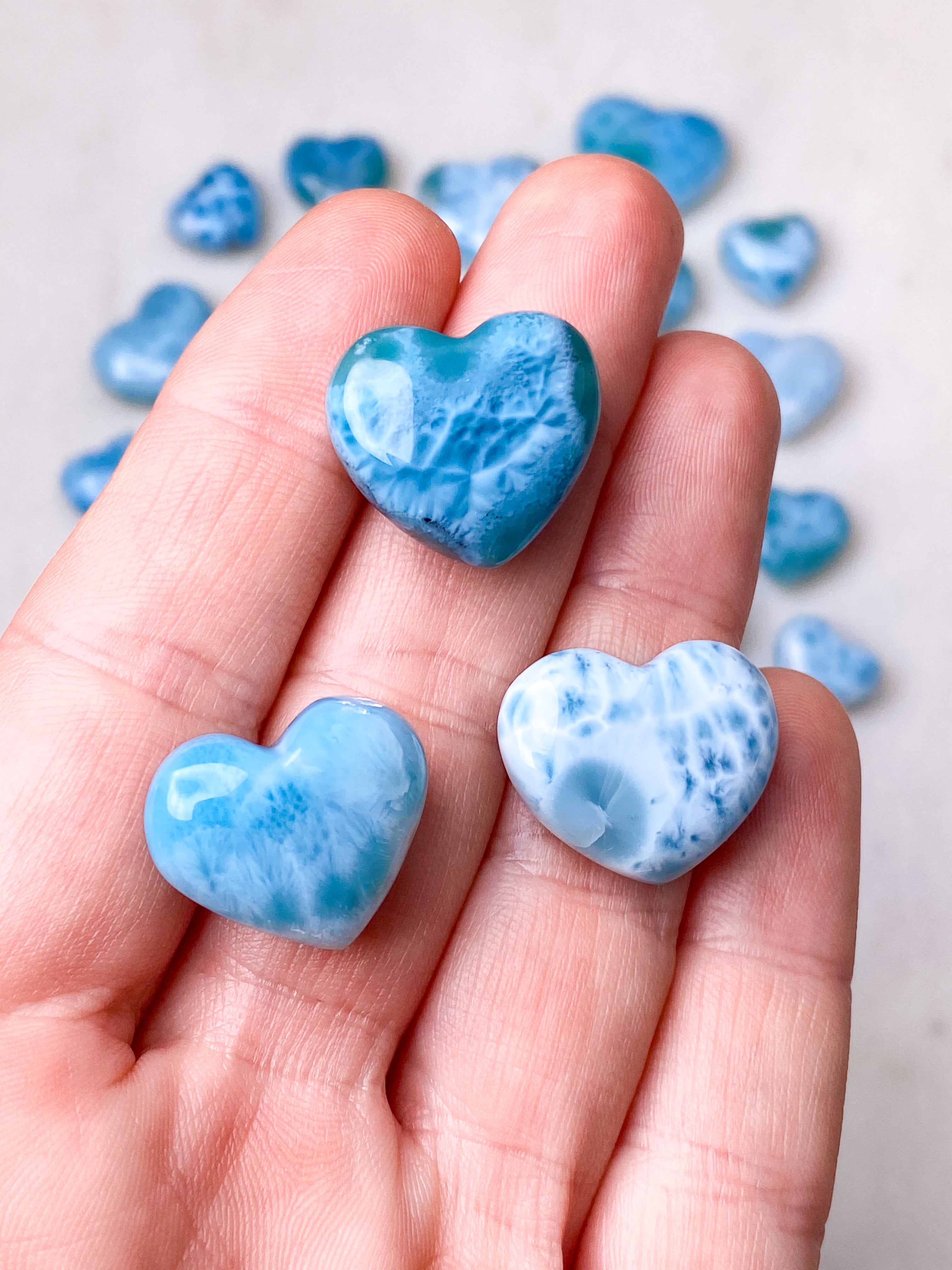 Larimar Hjerte - Eksklusiv Kvalitet