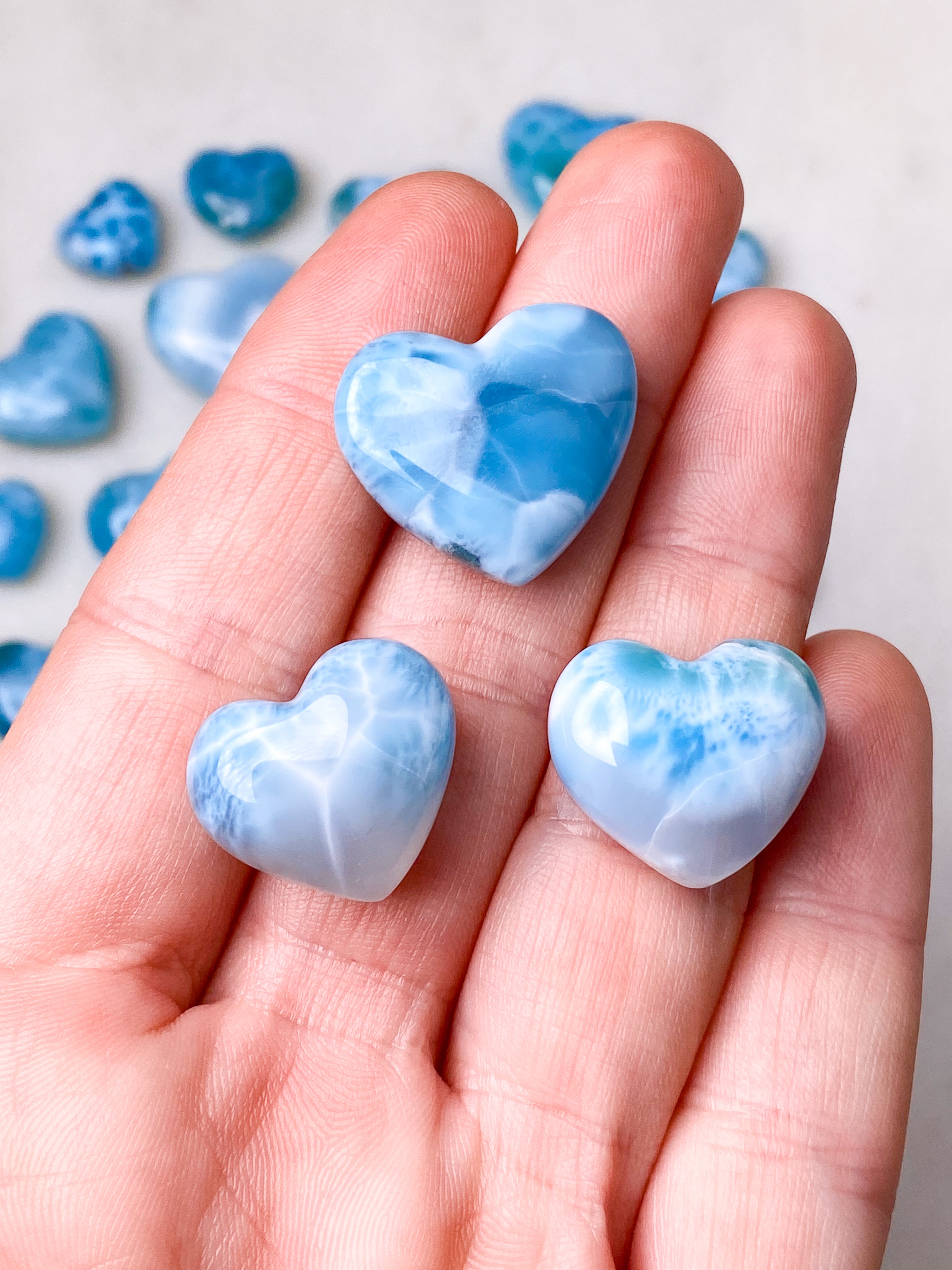 Larimar Hjerte - Eksklusiv Kvalitet