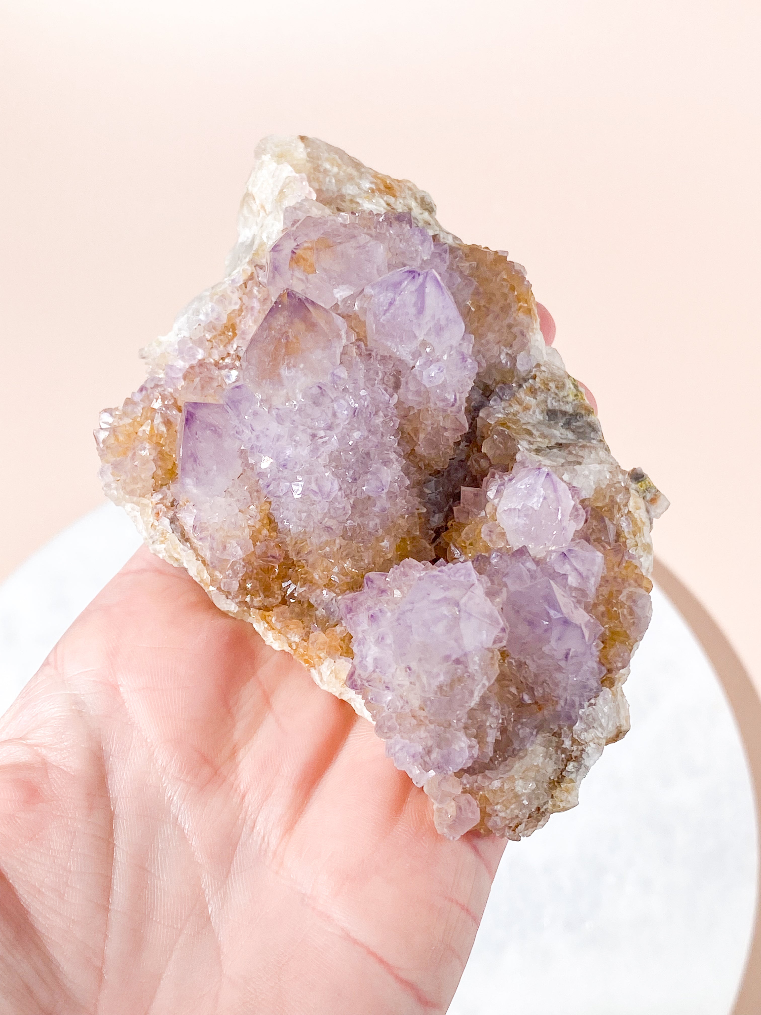 Mellem Spirit Quartz Ametyst Klynge (Nr. 18)