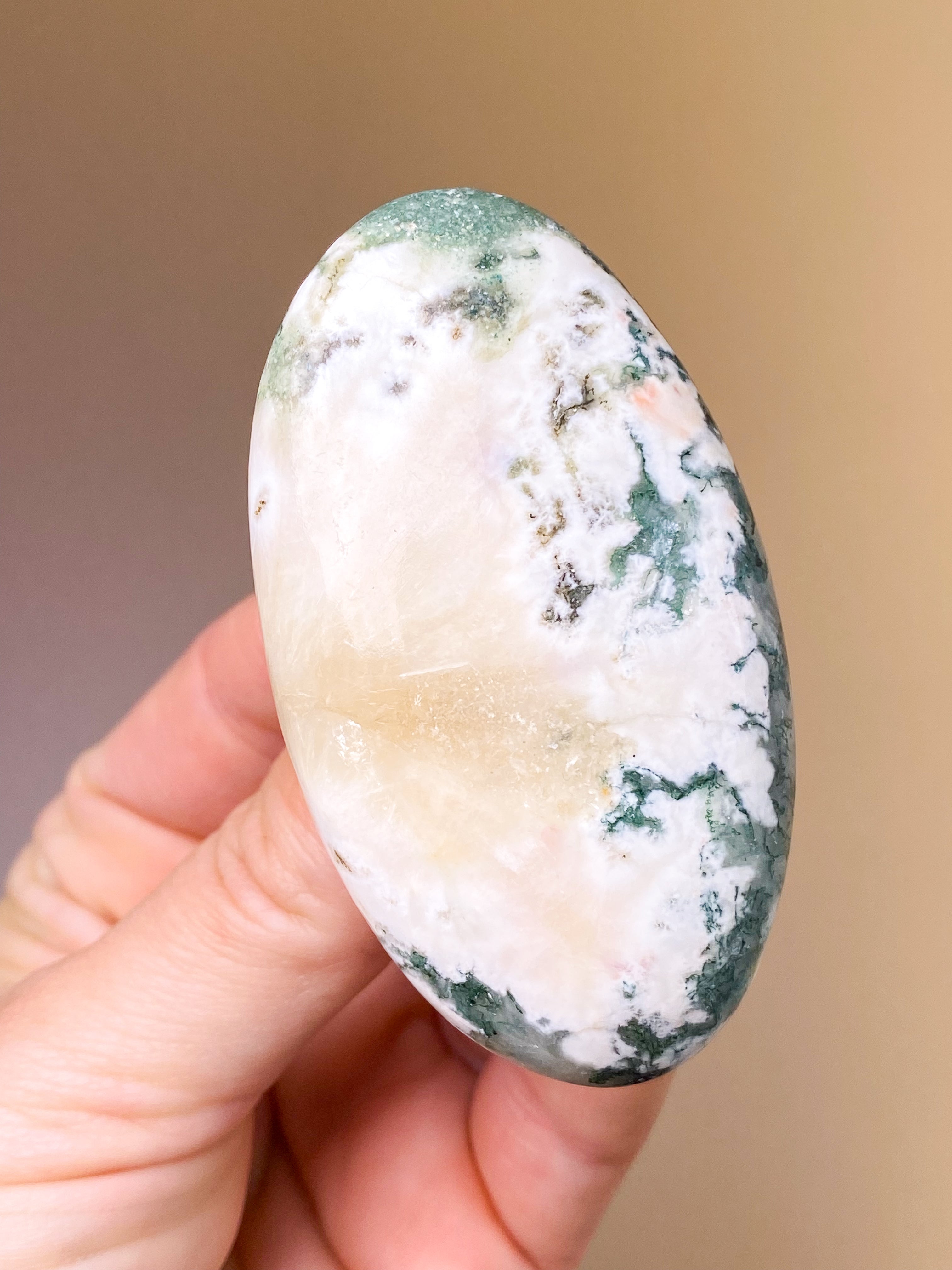 Grøn Heulandit Palmstone (Nr. 3)