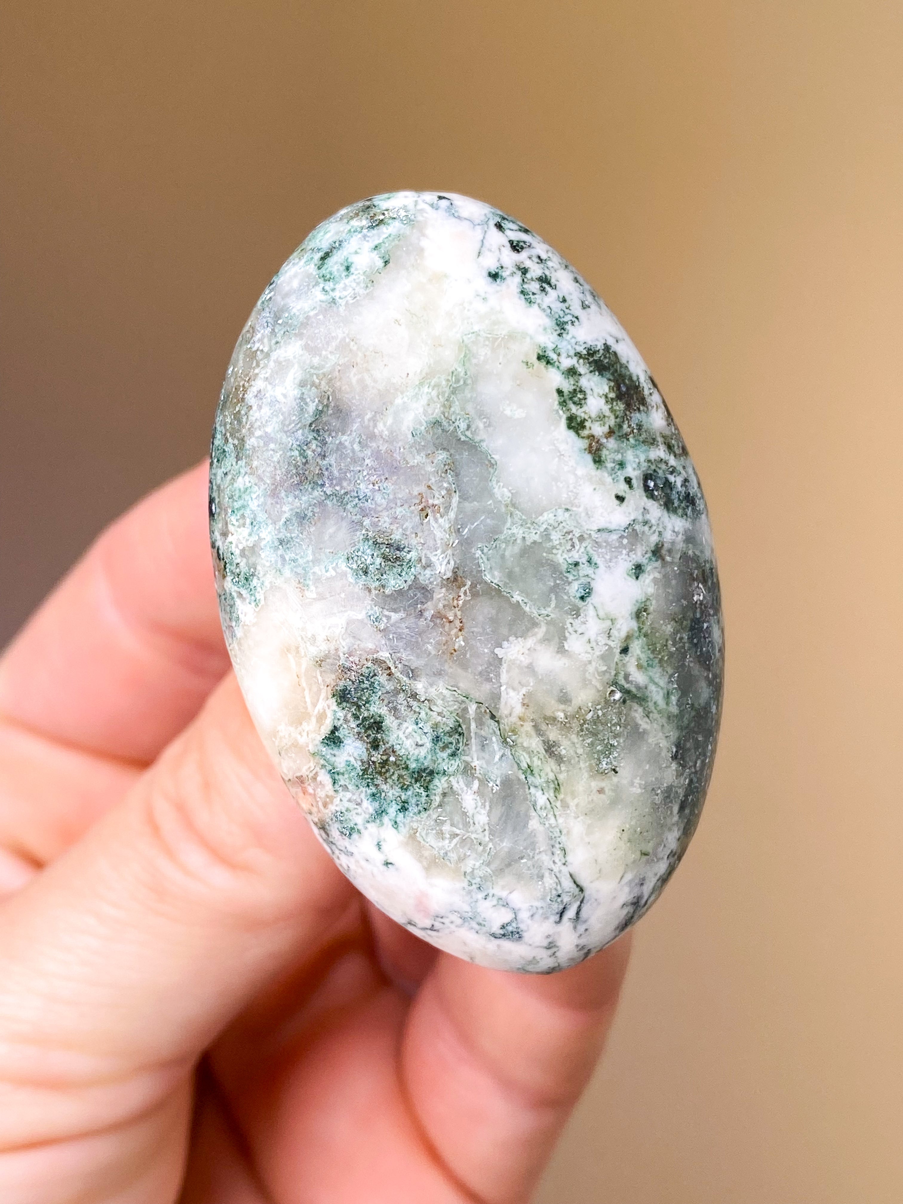 Grøn Heulandit Palmstone (Nr. 5)