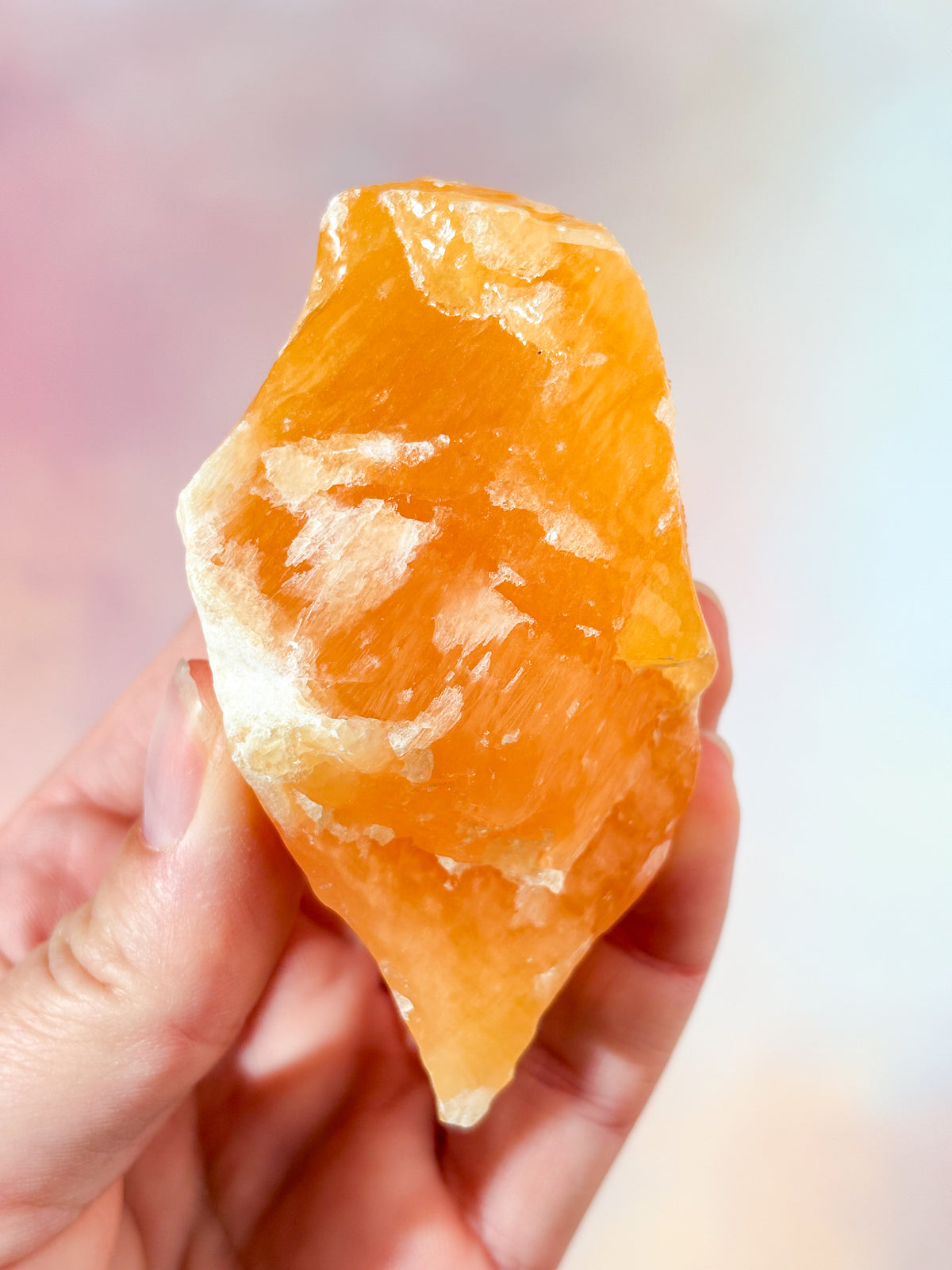 Orange Calcit Rå (Nr. 5)