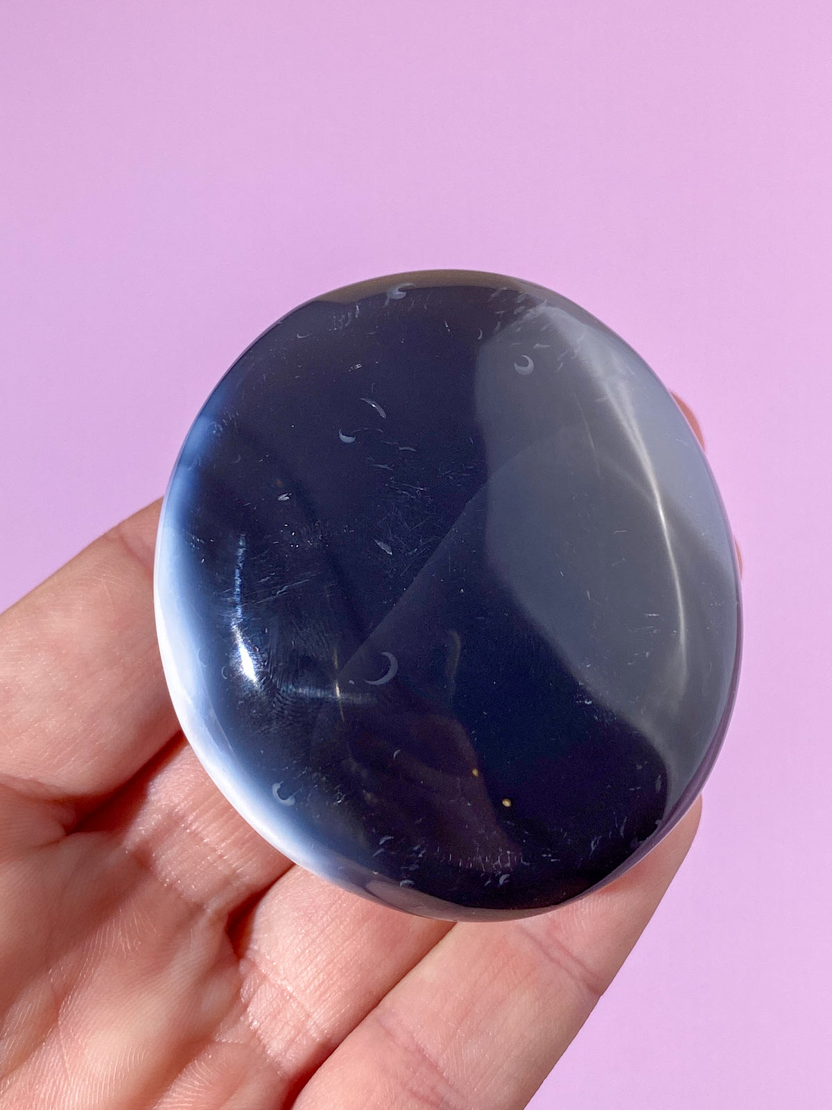 Orca Agat Palmstone (Nr. 7)