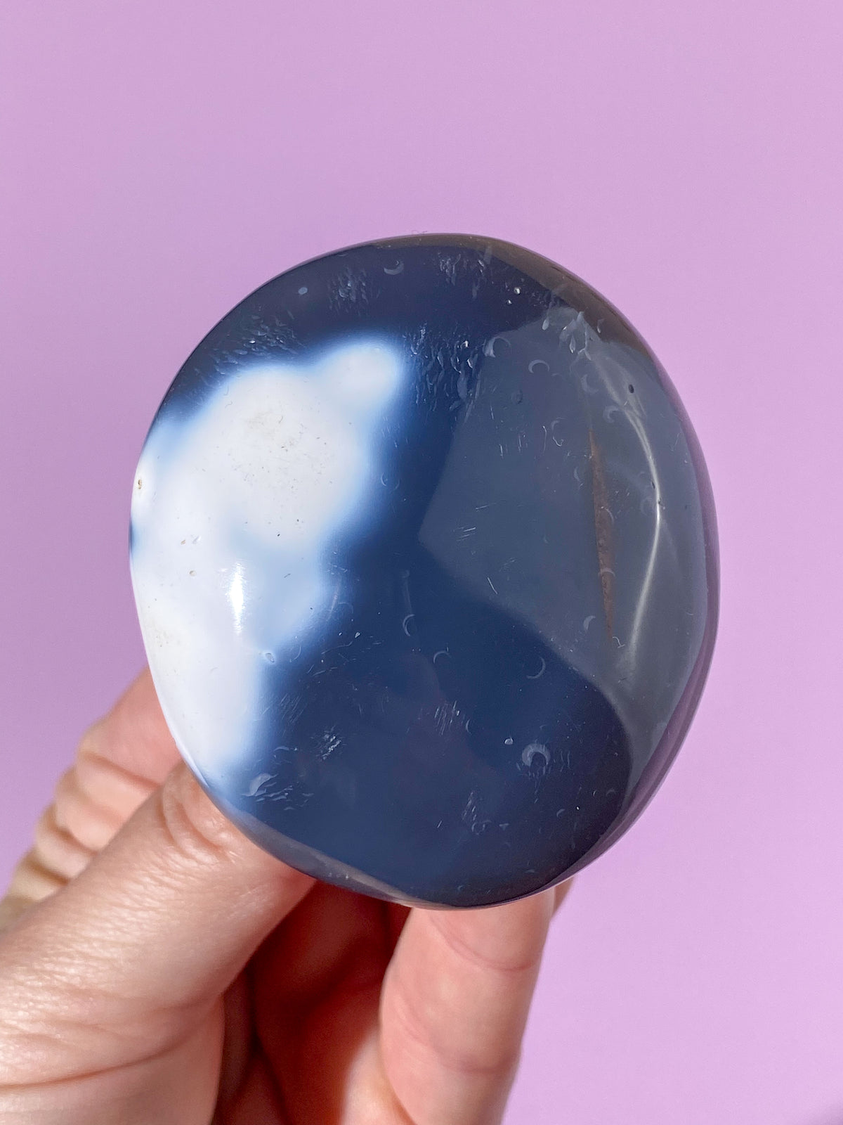 Orca Agat Palmstone (Nr. 9)