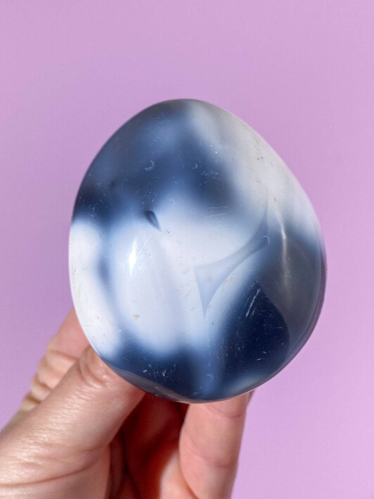 Orca Agat Palmstone (Nr. 10)