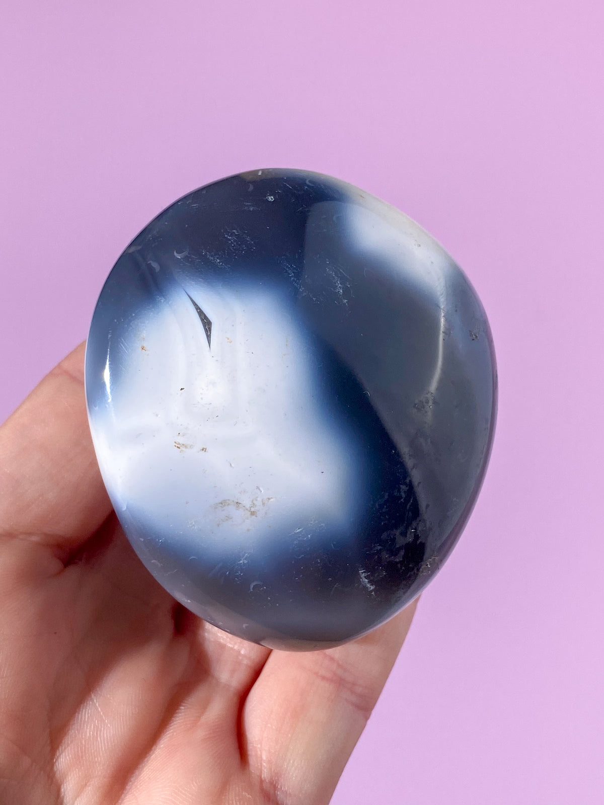 Orca Agat Palmstone (Nr. 10)