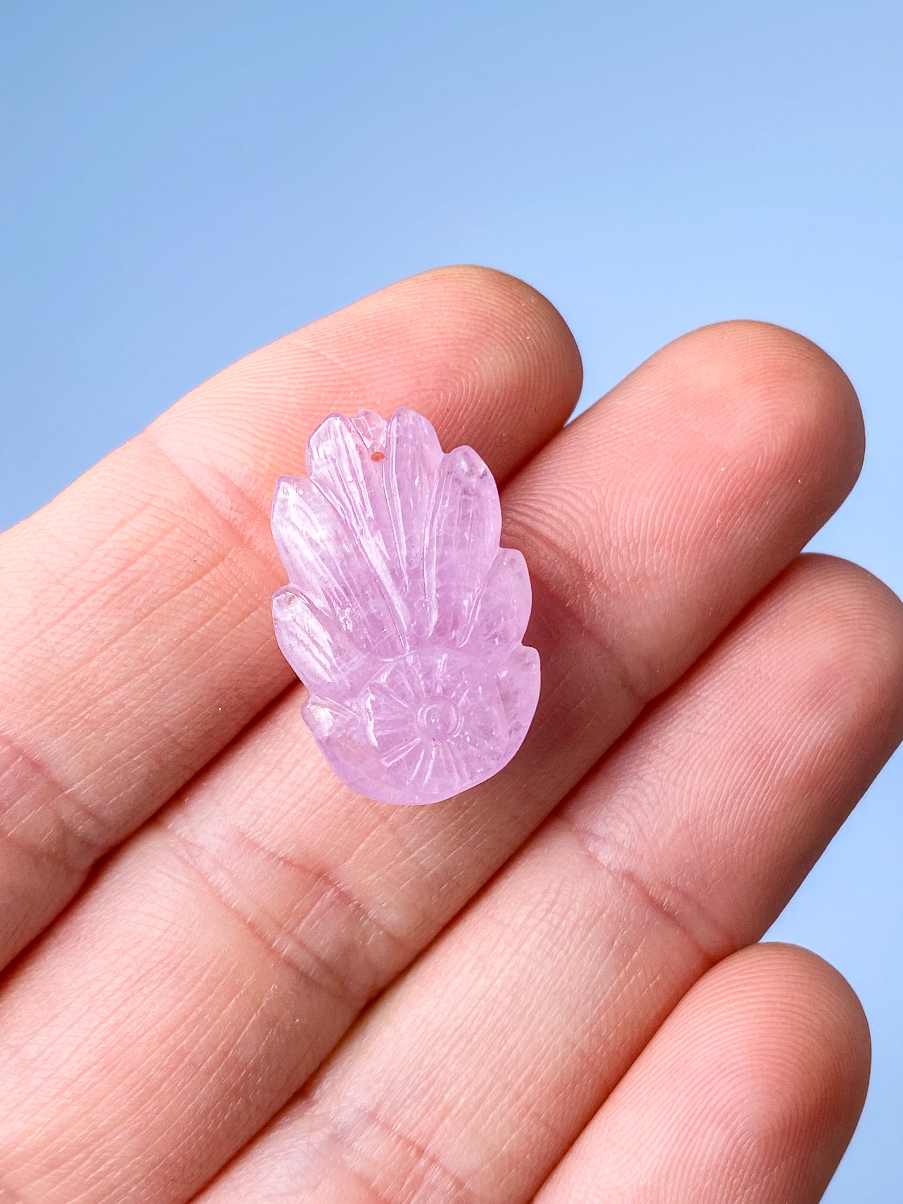 Håndskåret Kunzit Ræv (Nr. 5) Eksklusiv Kvalitet