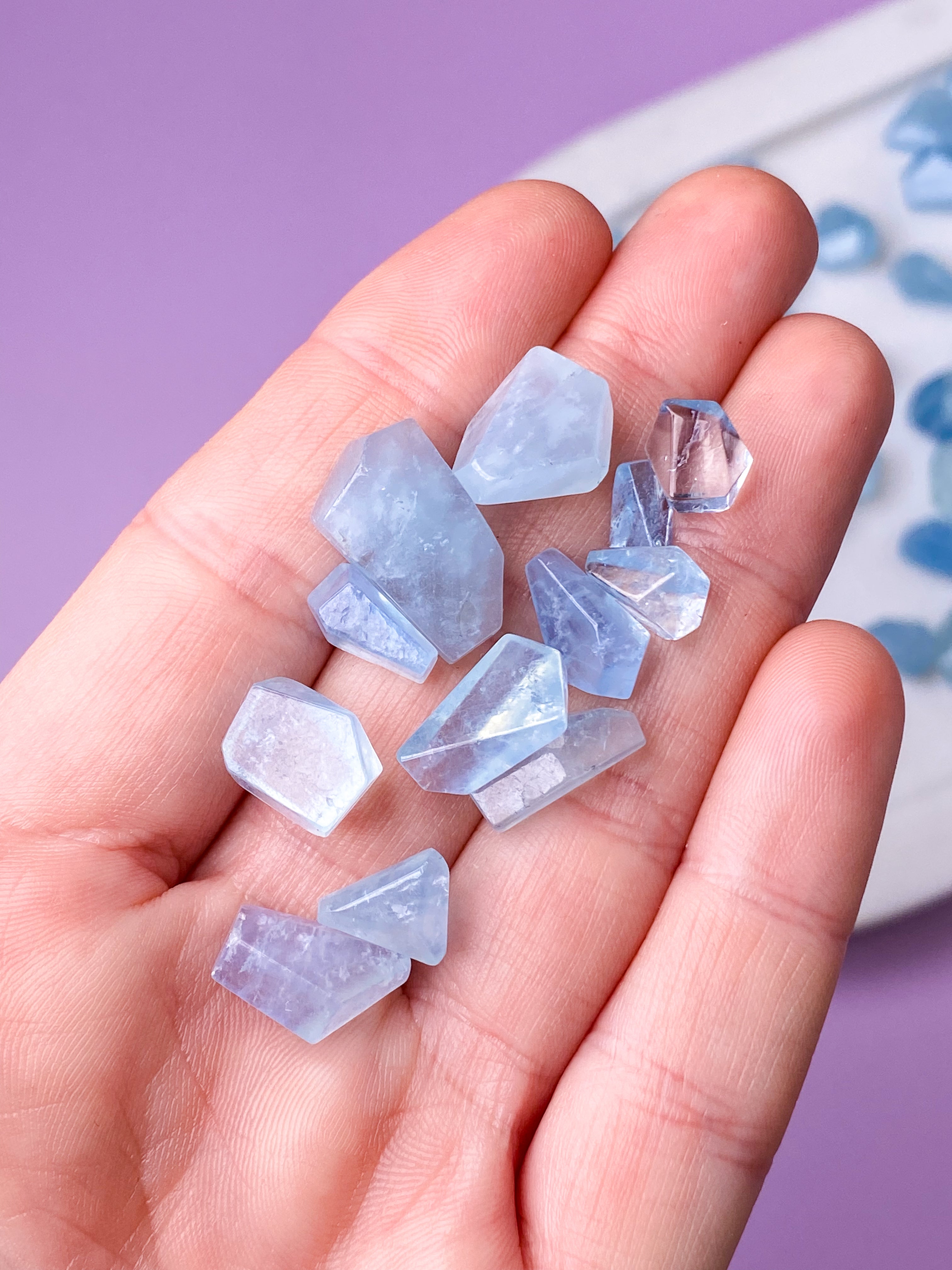 Akvamarin Mini Poleret Freeform (10 gram)