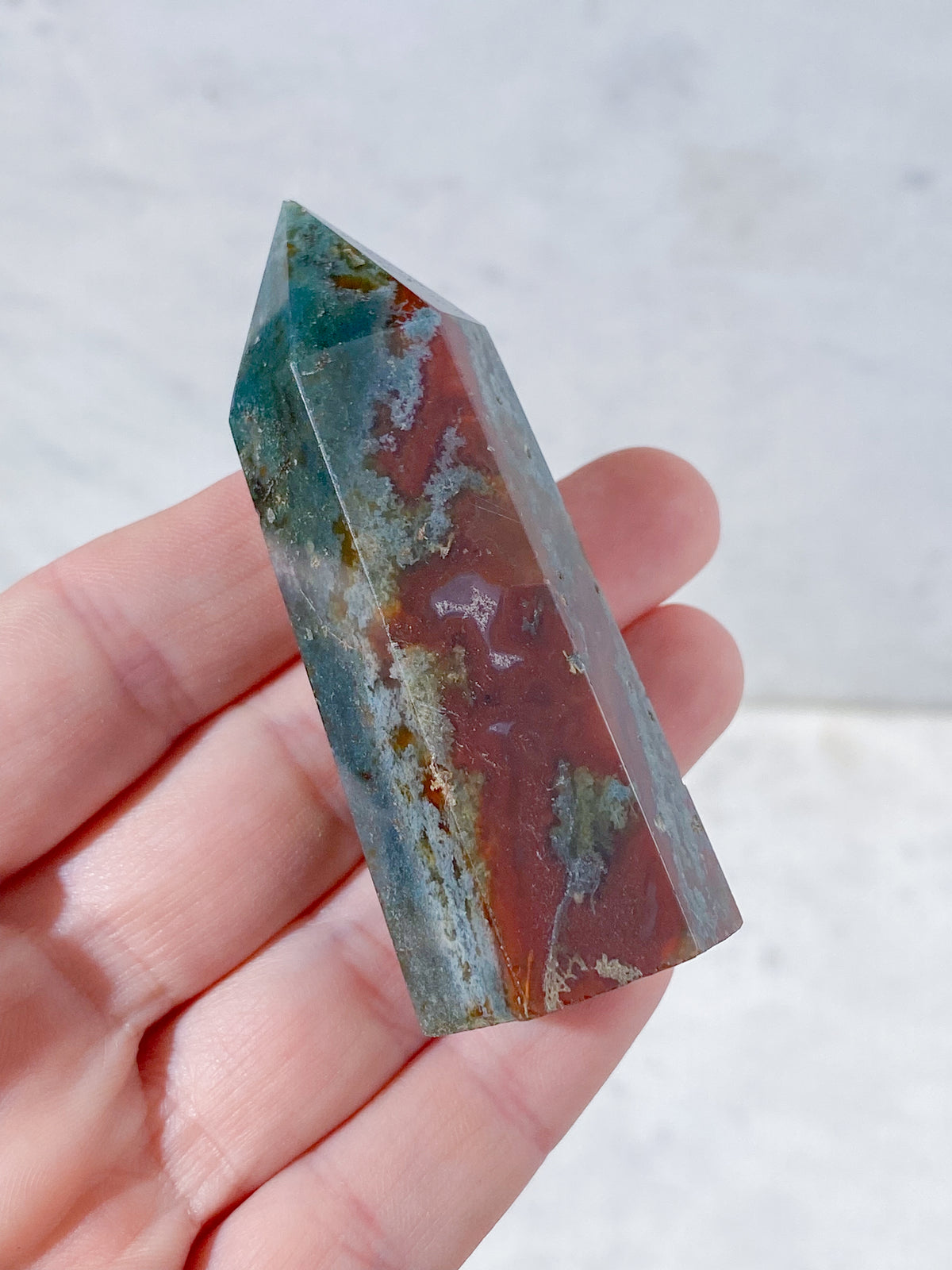 Carnelian & Moss Agate Tower (No. 9)
