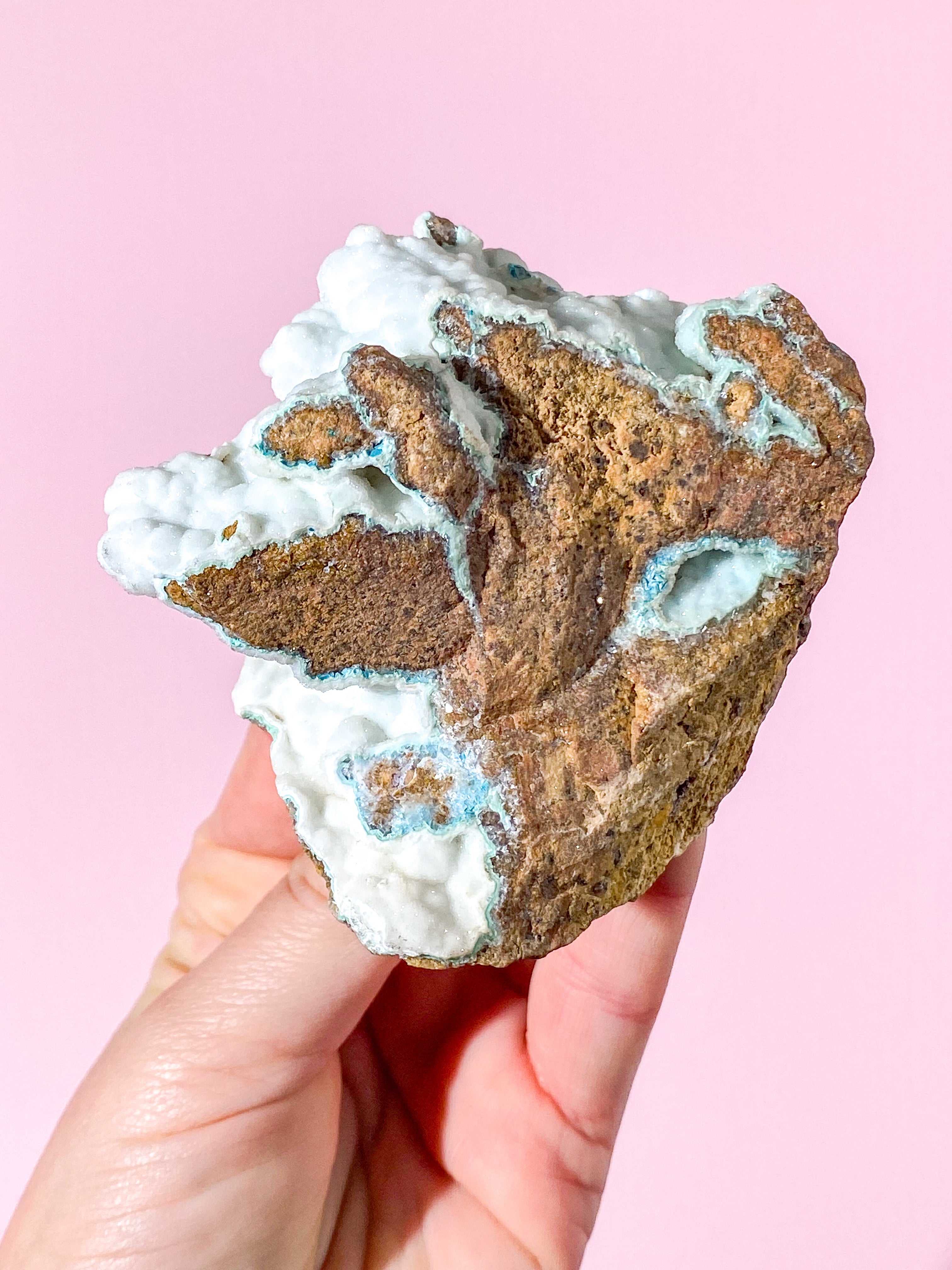 Druzy Hvid Smithsonit Klynge (Nr. 2)