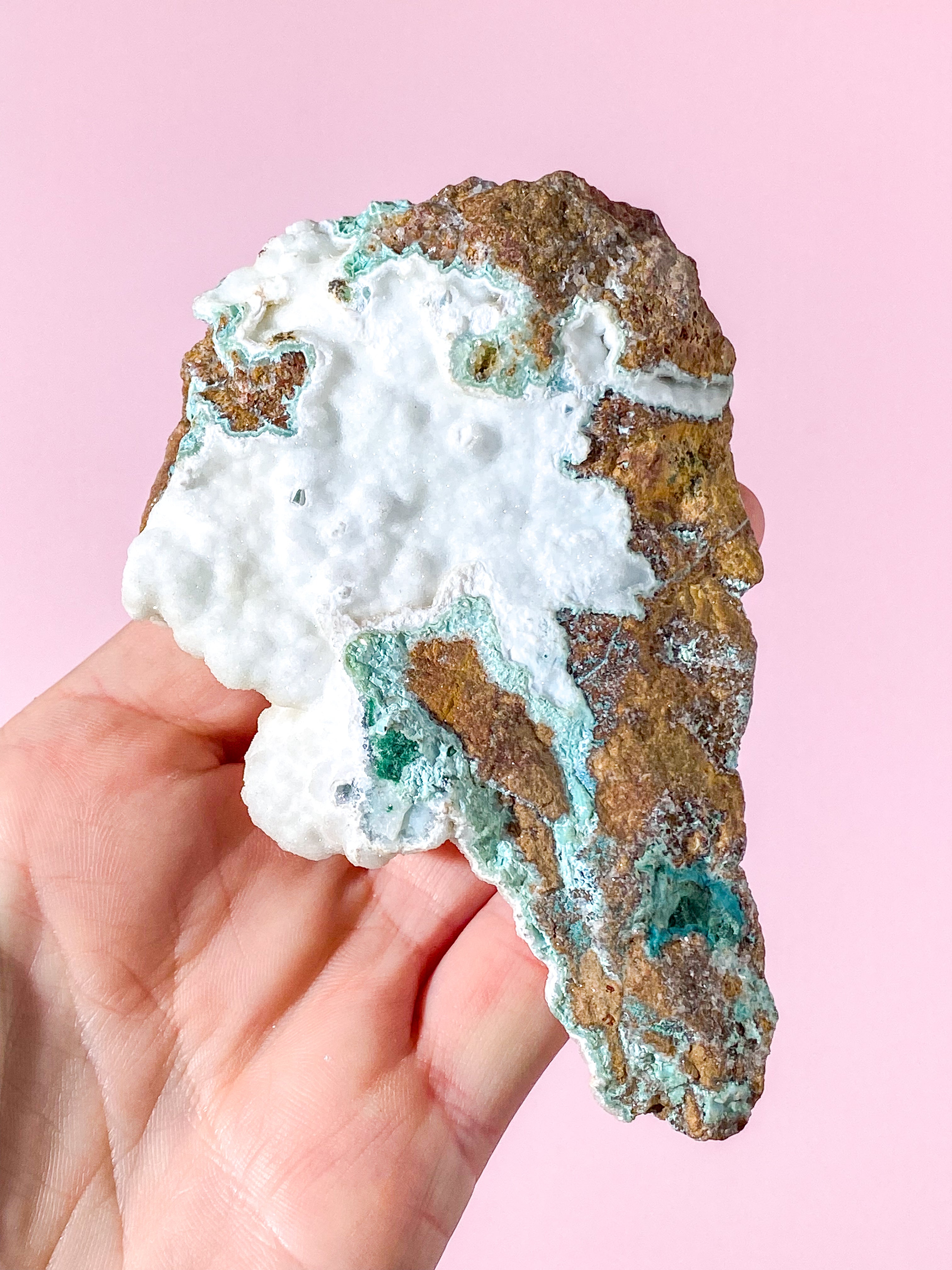 Druzy Hvid Smithsonit Klynge (Nr. 7)